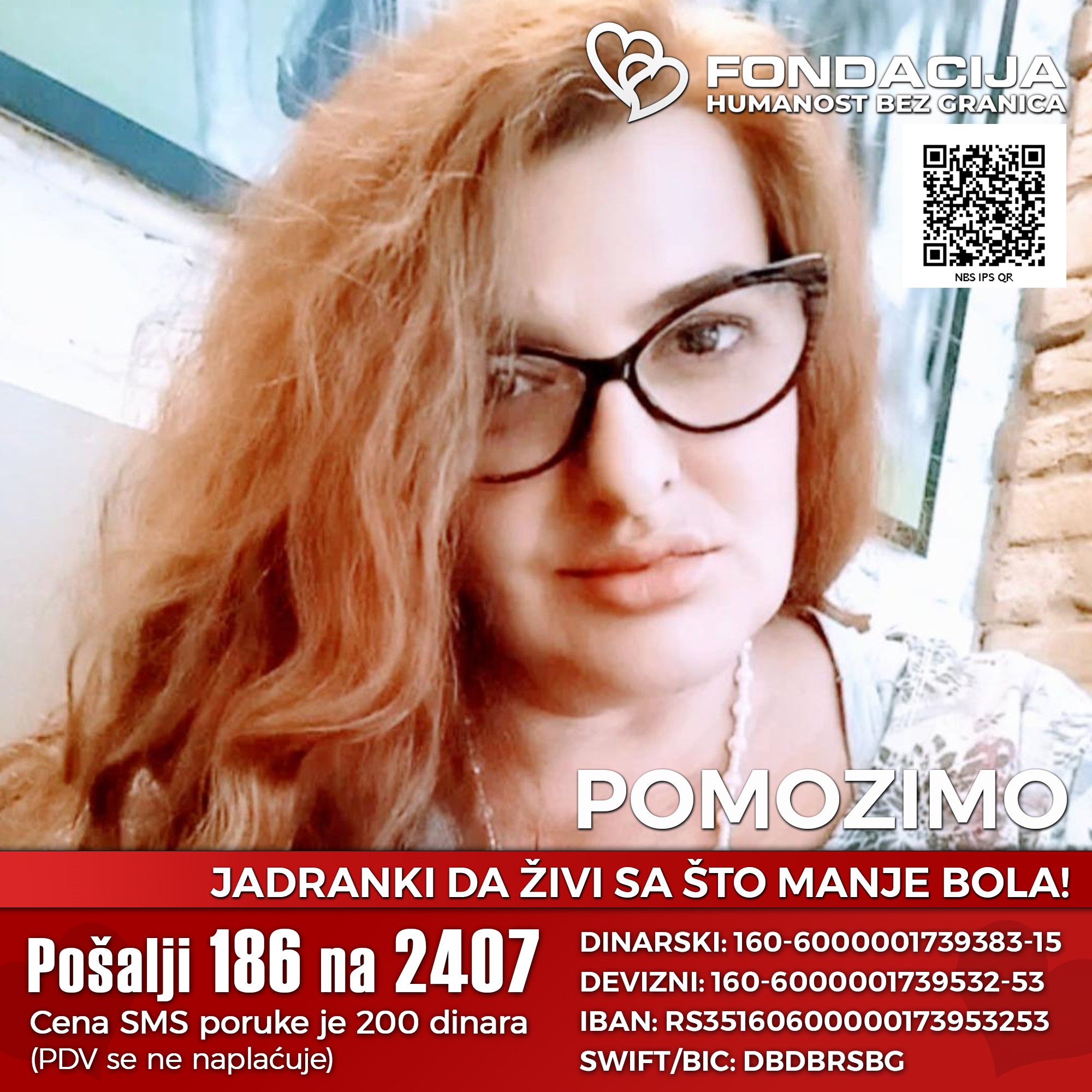 Jadranka Radošević, humanitarna pomoć, lečenje Foto: Fondacija Humanost bez granica