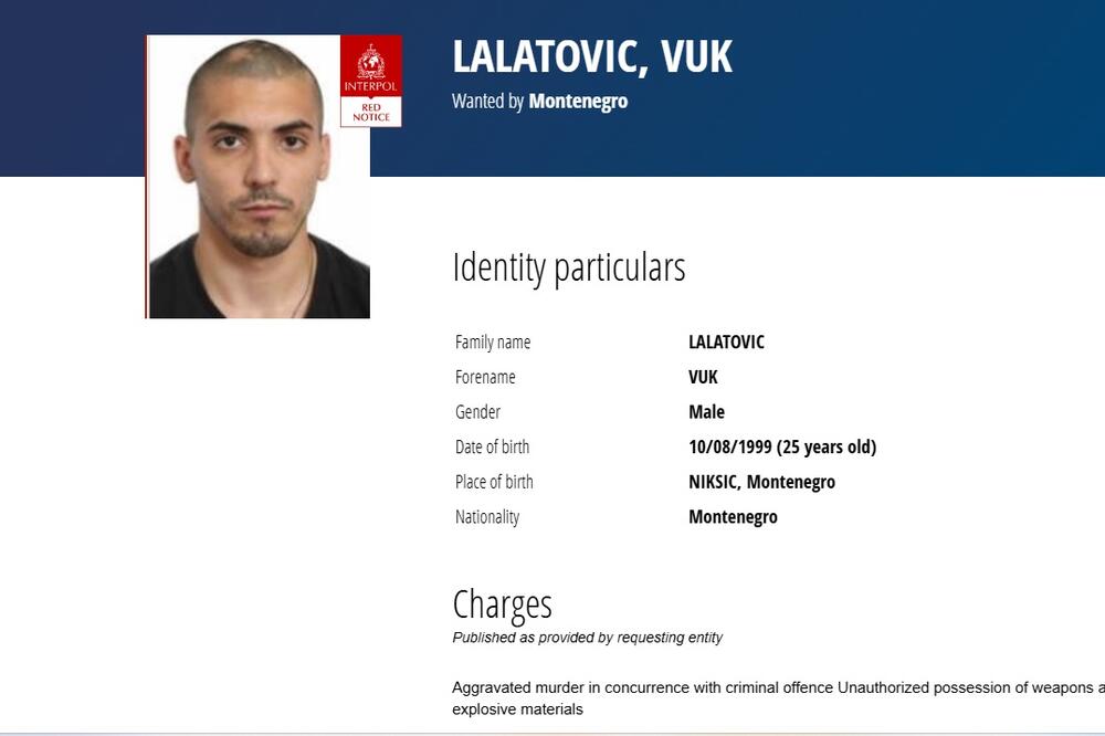 Vuk Lalatović Foto: Interpol
