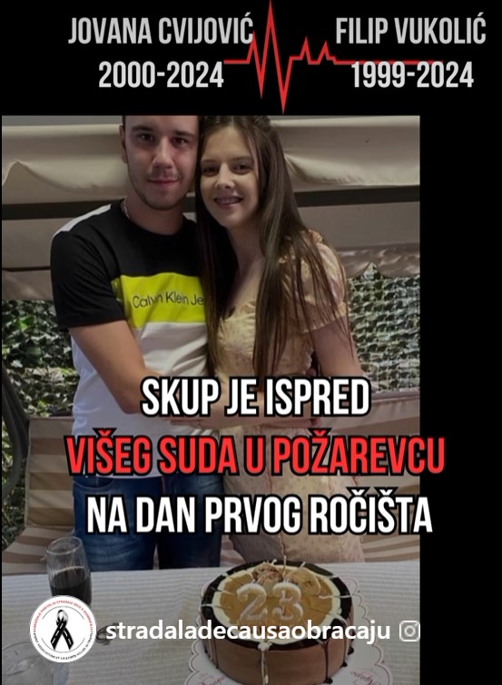 Jovana Cvijović, Filip Vukolić stradali u saobraćaju