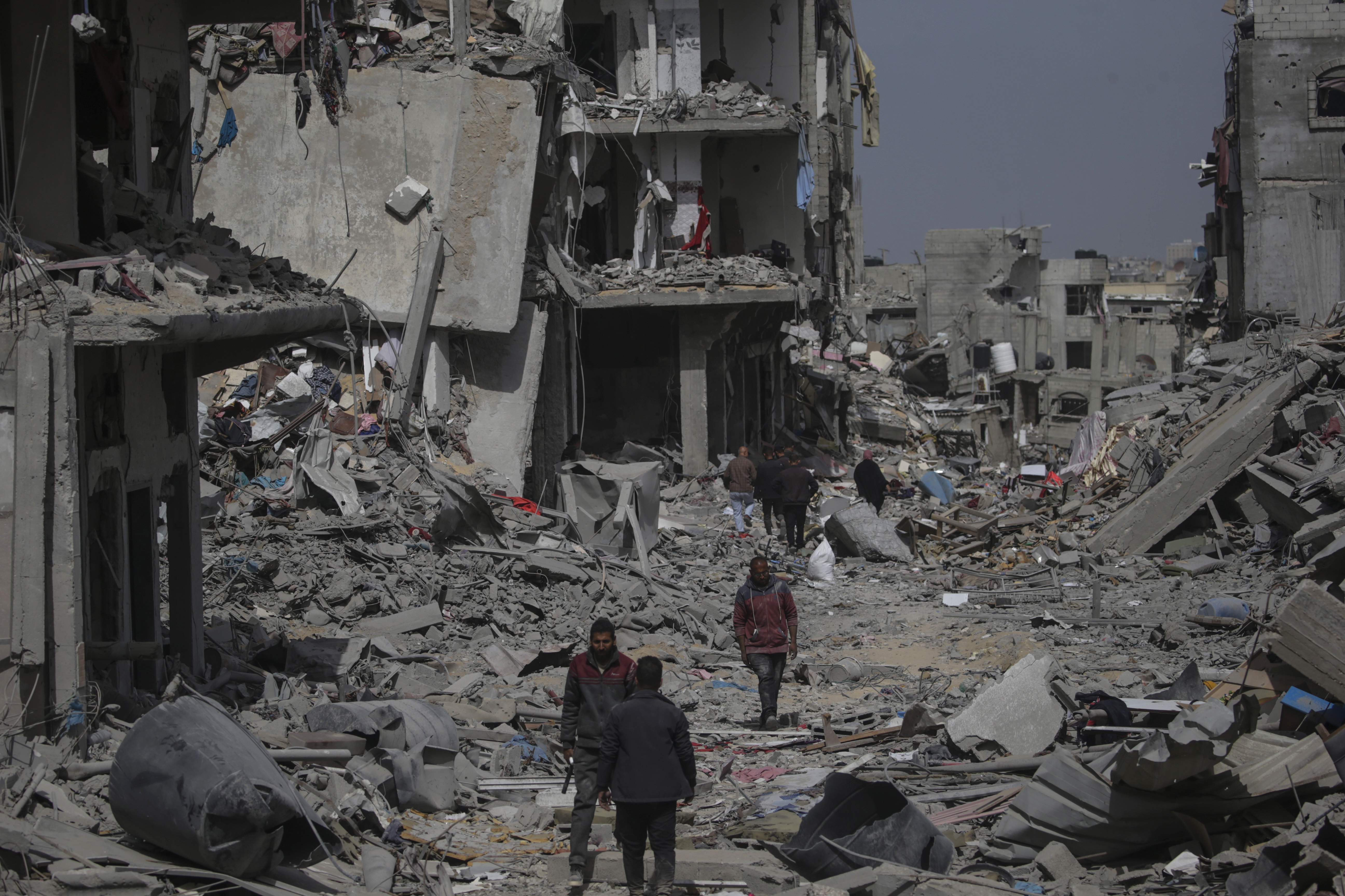 Destruction following an Israeli military operation in Khan Younis