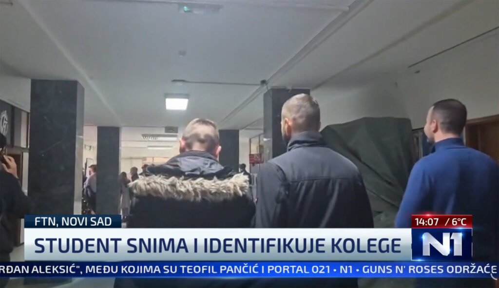 Novinarki N1 otet telefon na FTN u Novom Sadu  Lea Apro