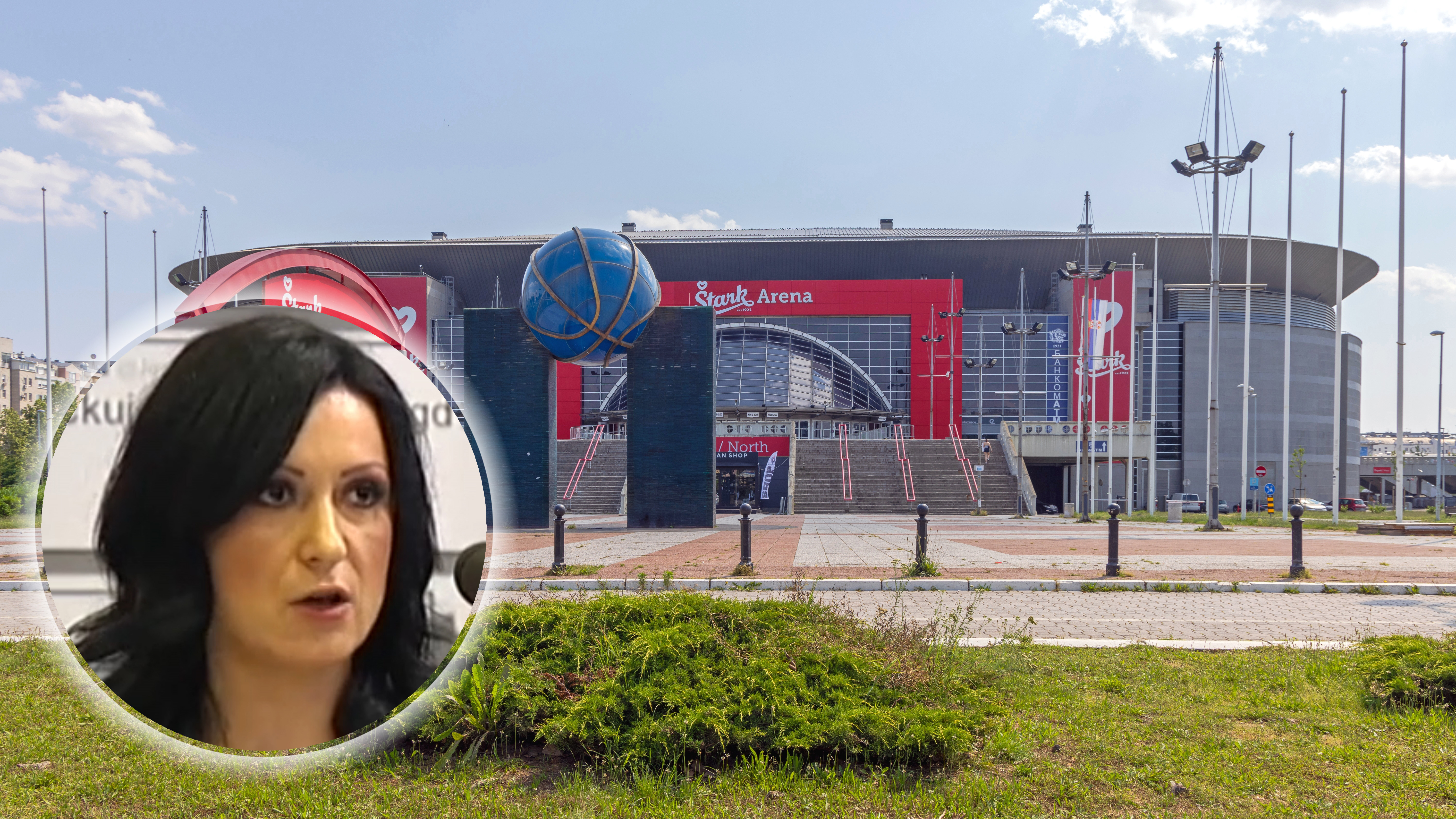 Vladanka Malović, Šatrk Arena, Beogradska arena, hala, kombo Foto: Shutterstock/Baloncici/Printscreen/RTS