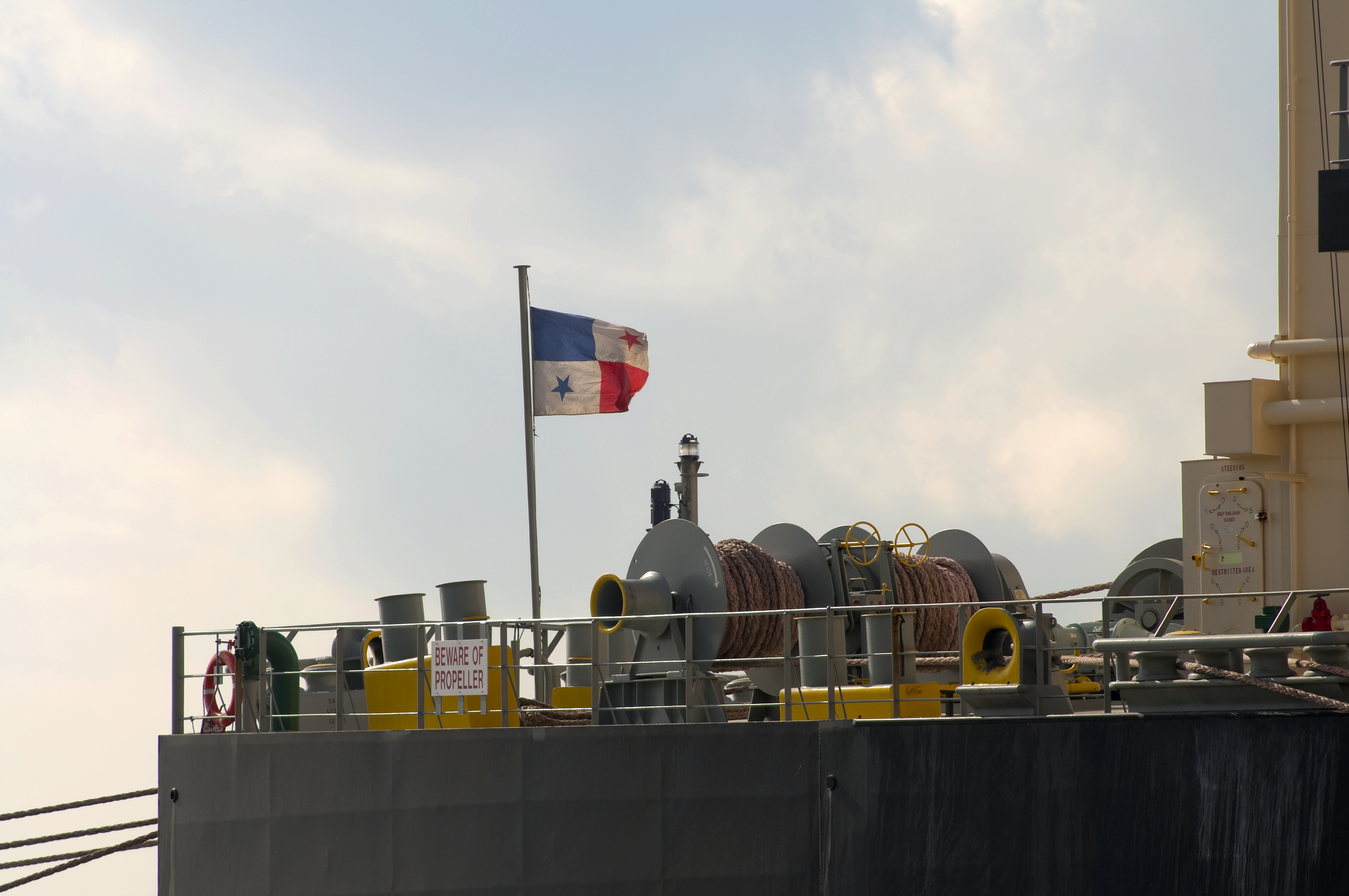 Stern,Of,Ship,Under,The,Panamanian,Flag