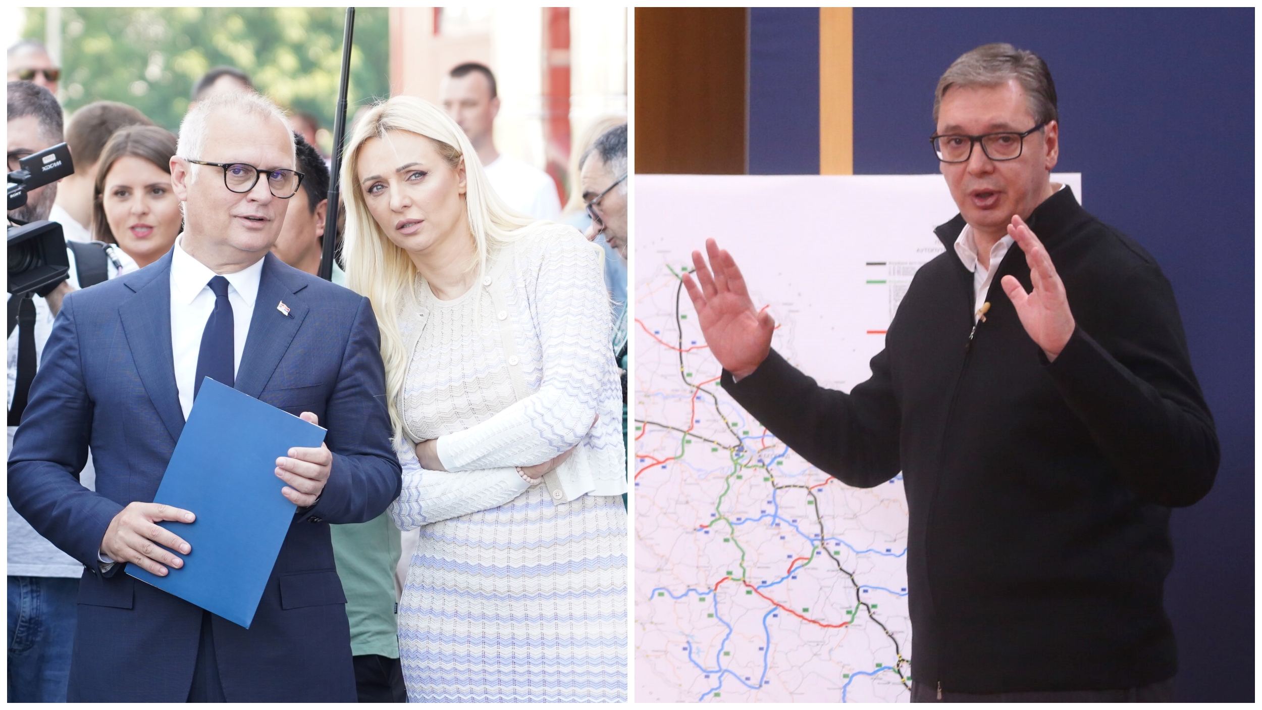 combo za naslovnu od sledećih slika:
- Vučić
- Vesić
- Jelena Tanasković
