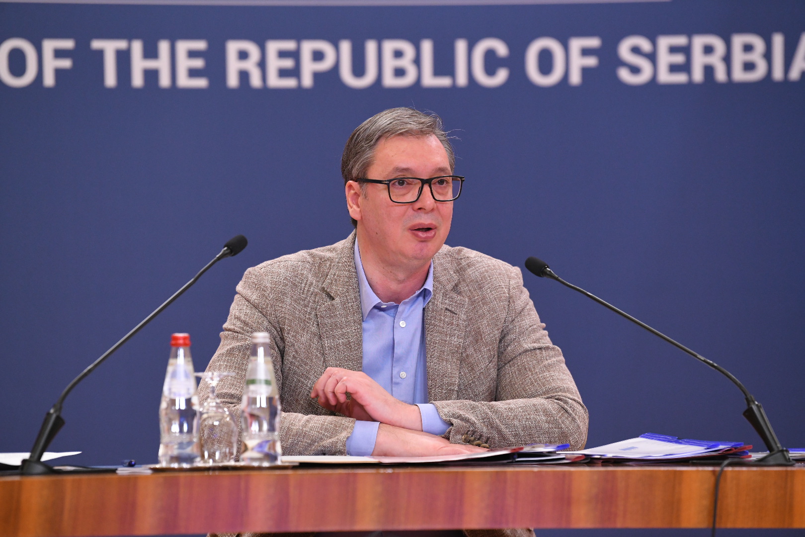 Beograd, 29.03.2024. Palata Srbija, Aleksandar Vučić obraćanje povodom političkih pitanja Foto: Amir Hamzagić/Nova.rs