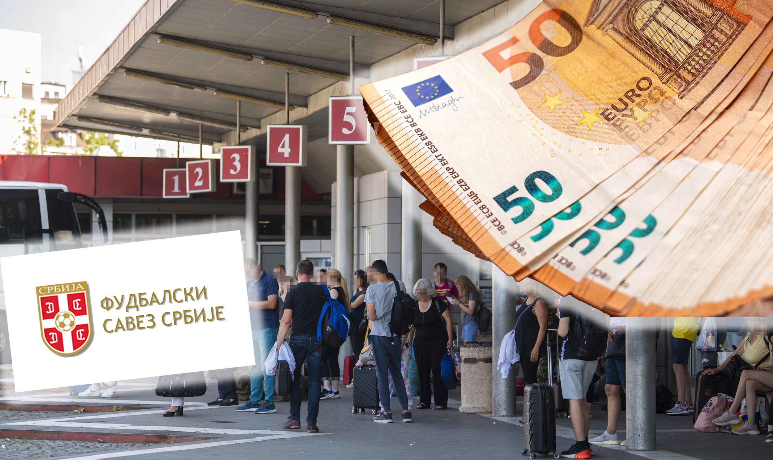 kombo pare autobuska stanica i fudbalski savez srbije