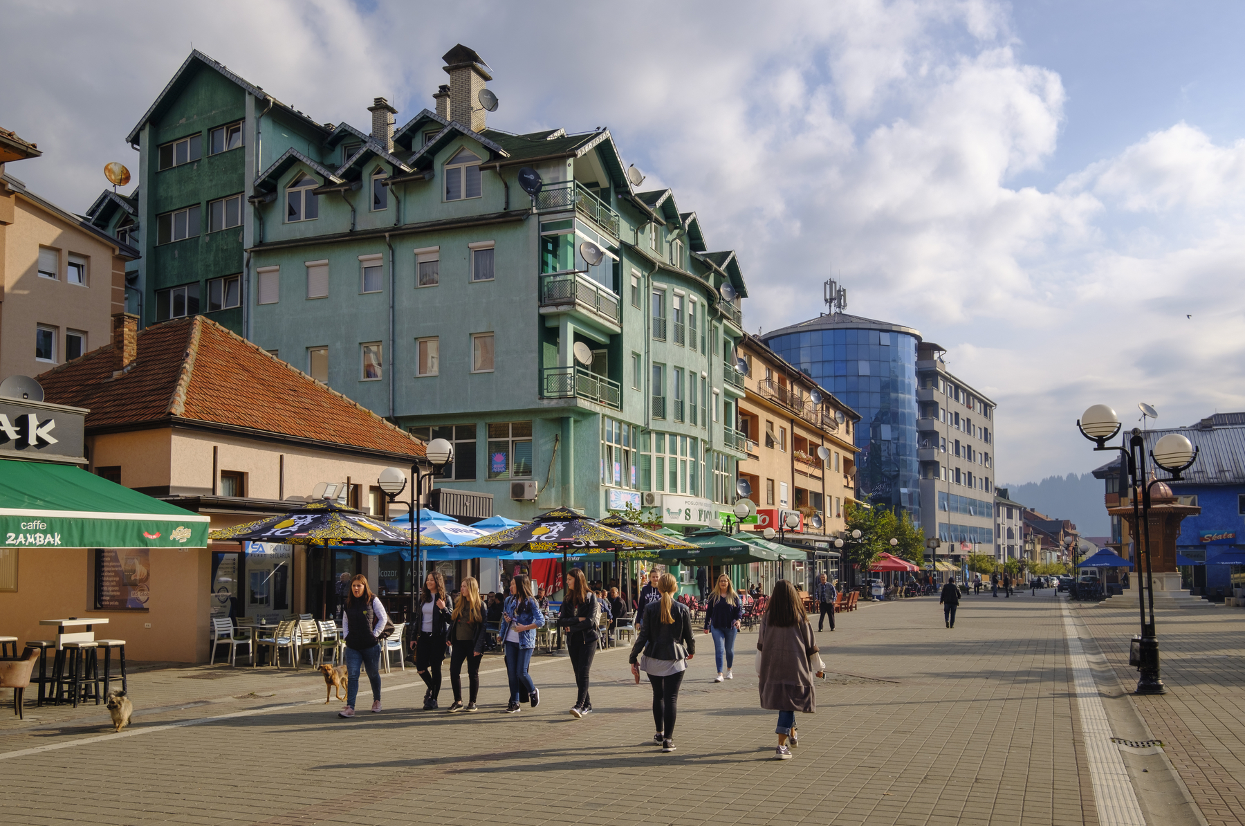 Pedestrian zone, Rozaje, Montenegro,Image: 401710726, License: Rights-managed, Restrictions: , Model Release: no, Credit line: Martin Siepmann / imageBROKER / Profimedia