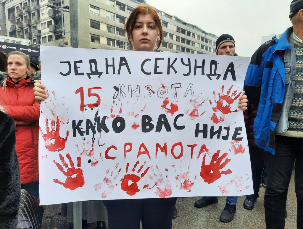 Užice 20.12.2024. Akcija Zastani Srbijo, 15 minuta, blokada, studenti Foto: Slavica Panić/Nova.rs