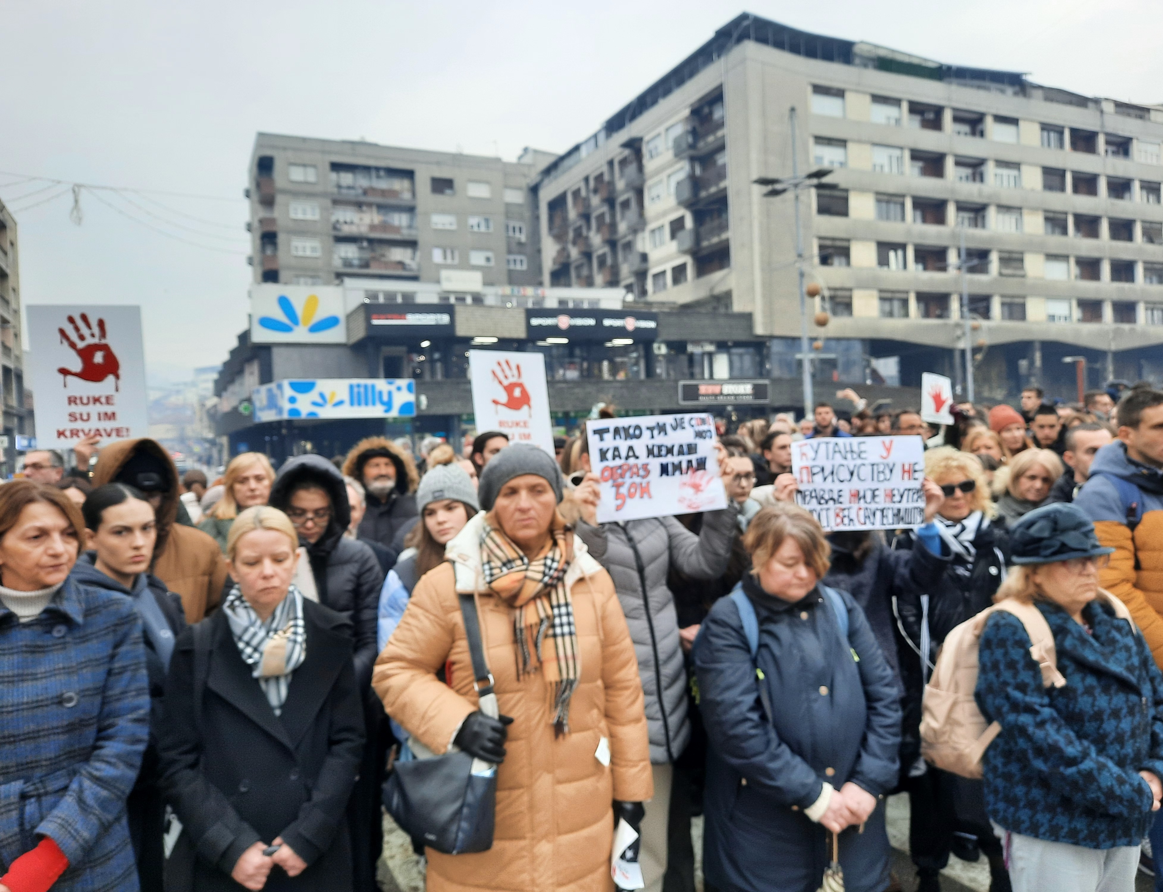 Užice 20.12.2024. Akcija Zastani Srbijo, 15 minuta, blokada, studenti Foto: Slavica Panić/Nova.rs