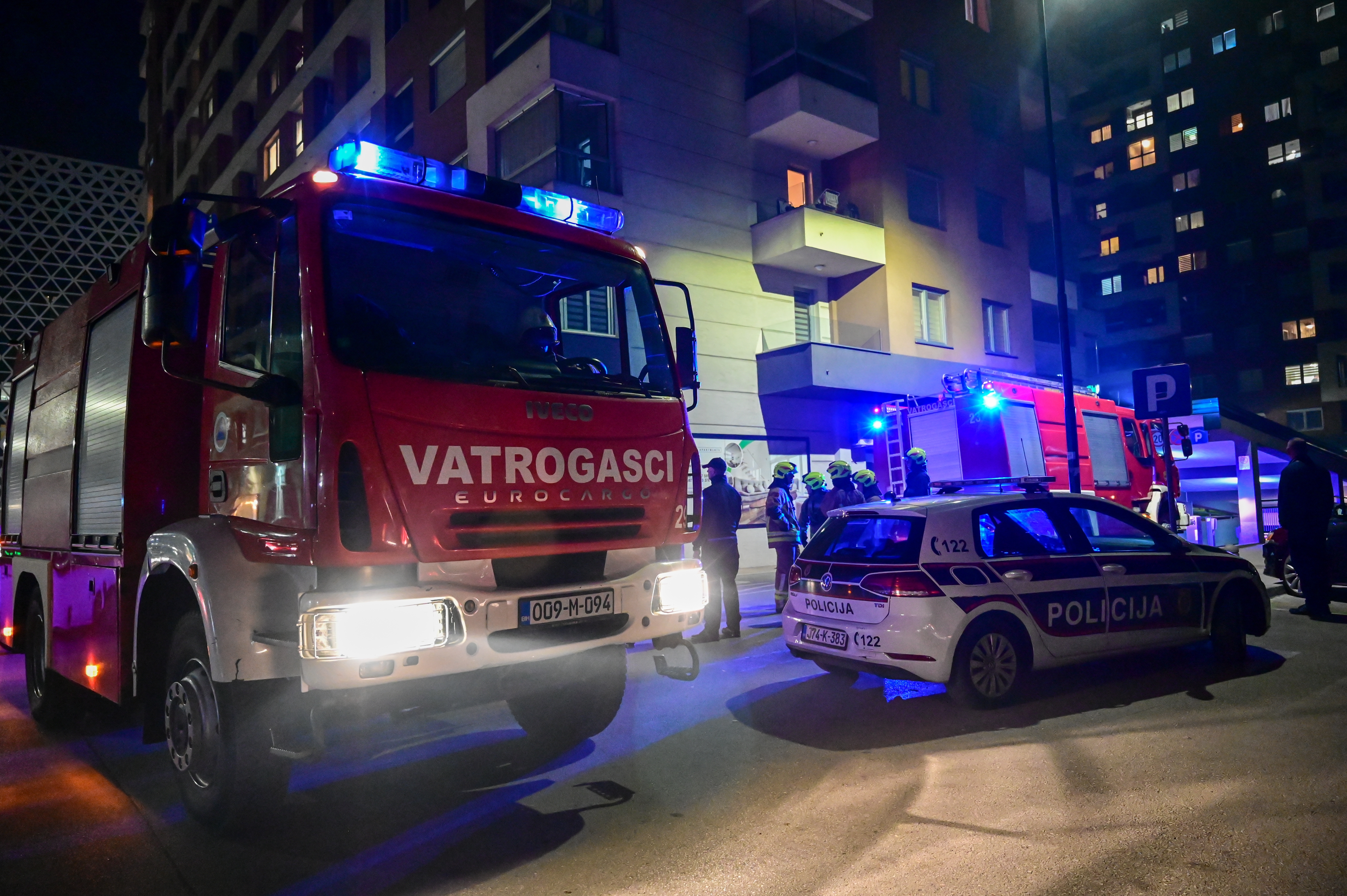 Sarajevo,,Bih,18,October,2023:,Firefighters,Near,Fire.,Firefighter,Truck.