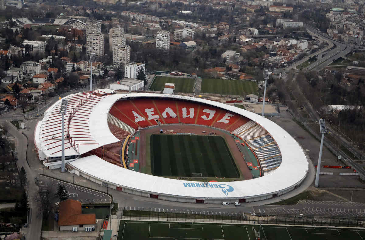 General overview of FK Crvena Zvezda football stadium Rajko Mitic