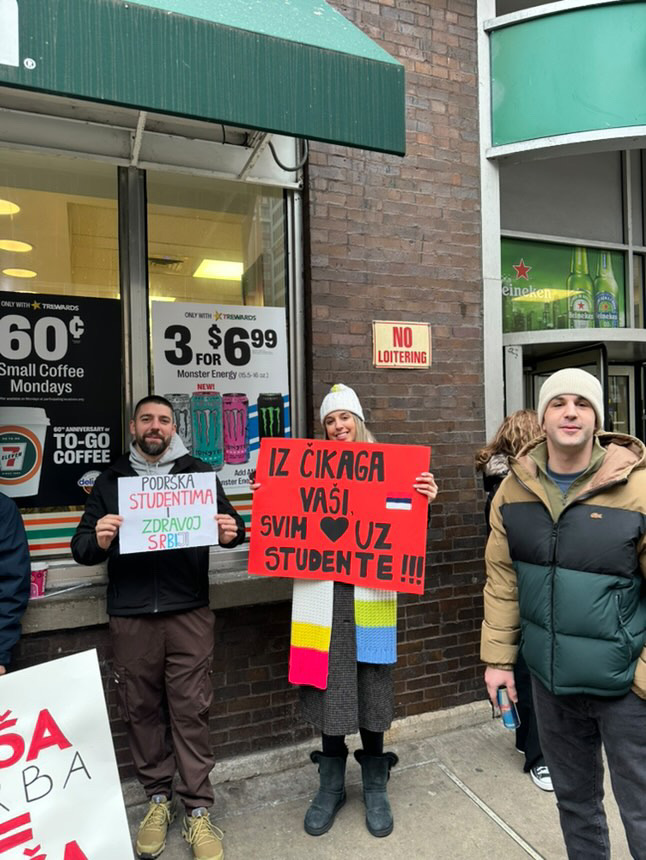 Srbi u Čikagu podrška studentima