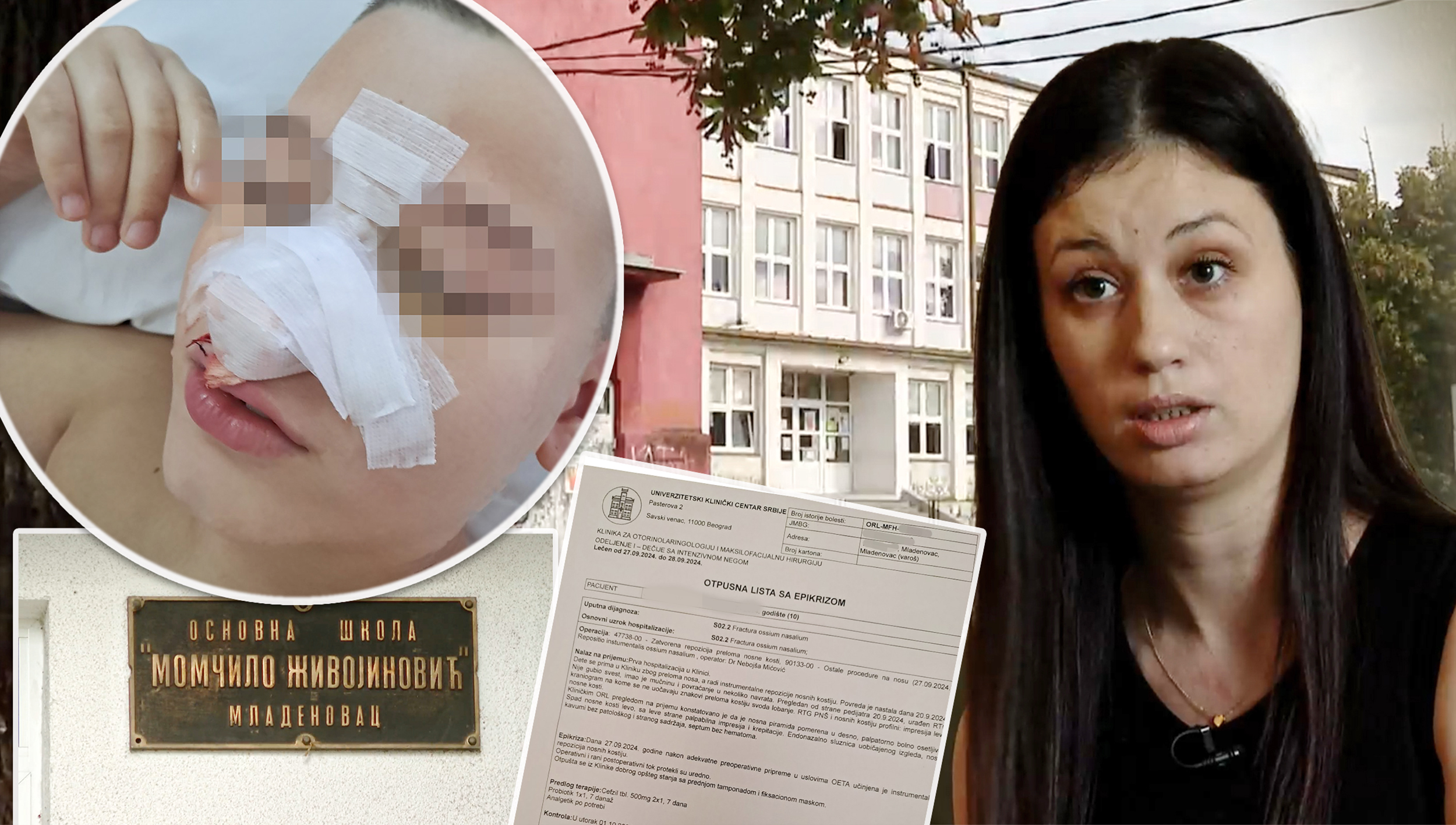 Jovan Vukobrat iz Mladenovca, pretucen u osnovnoj školi, majka Tamara Vukosavljević Mladenovac