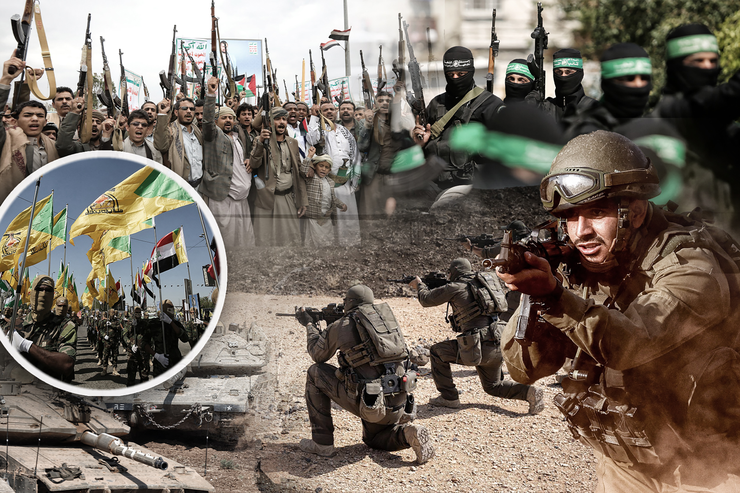 iranska vojska, pripadnici hezbolaha, hamasa, huti iz jemena