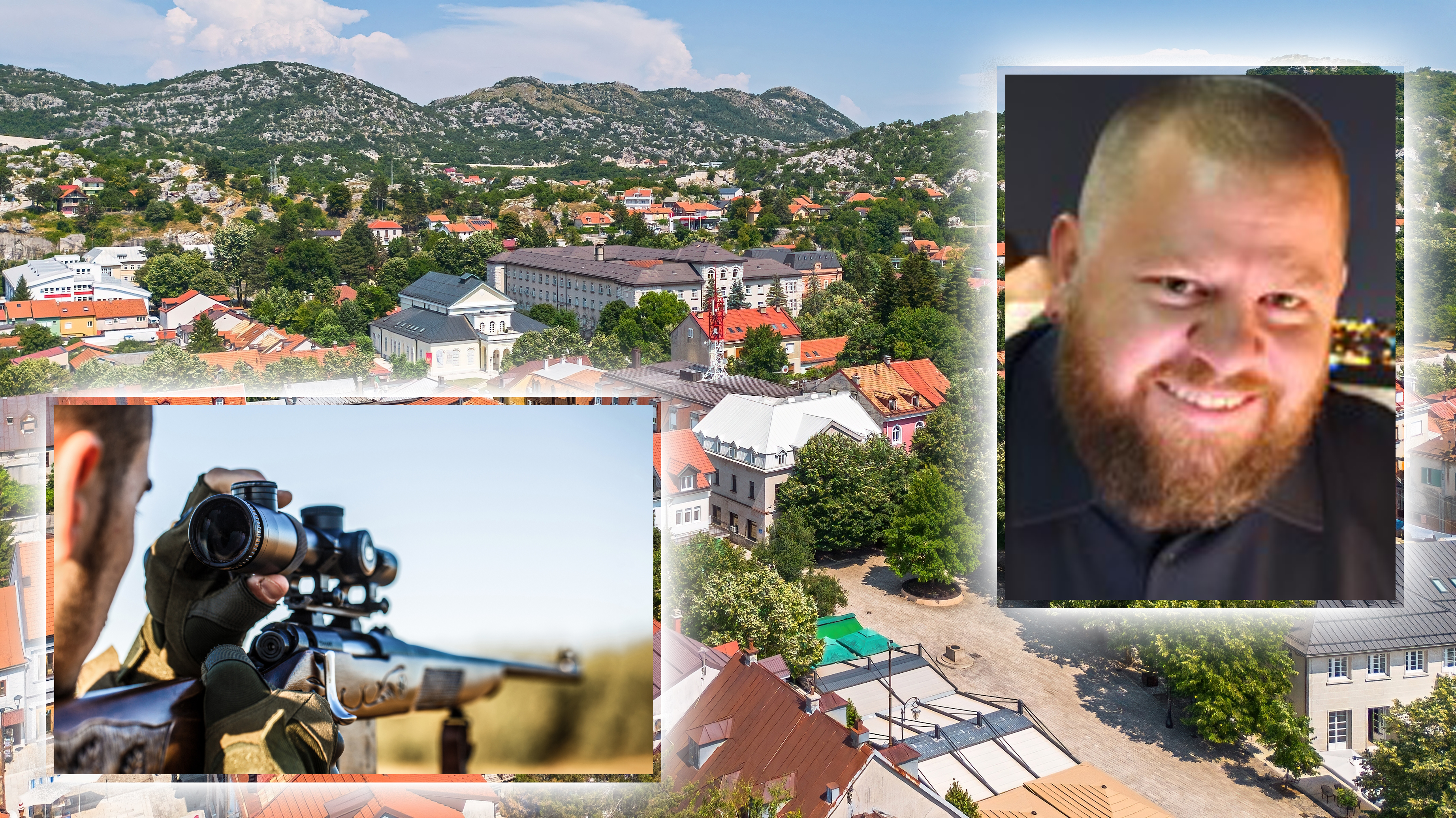 Aerial,View,Of,The,City,Center,Of,Cetinje,,The,Former