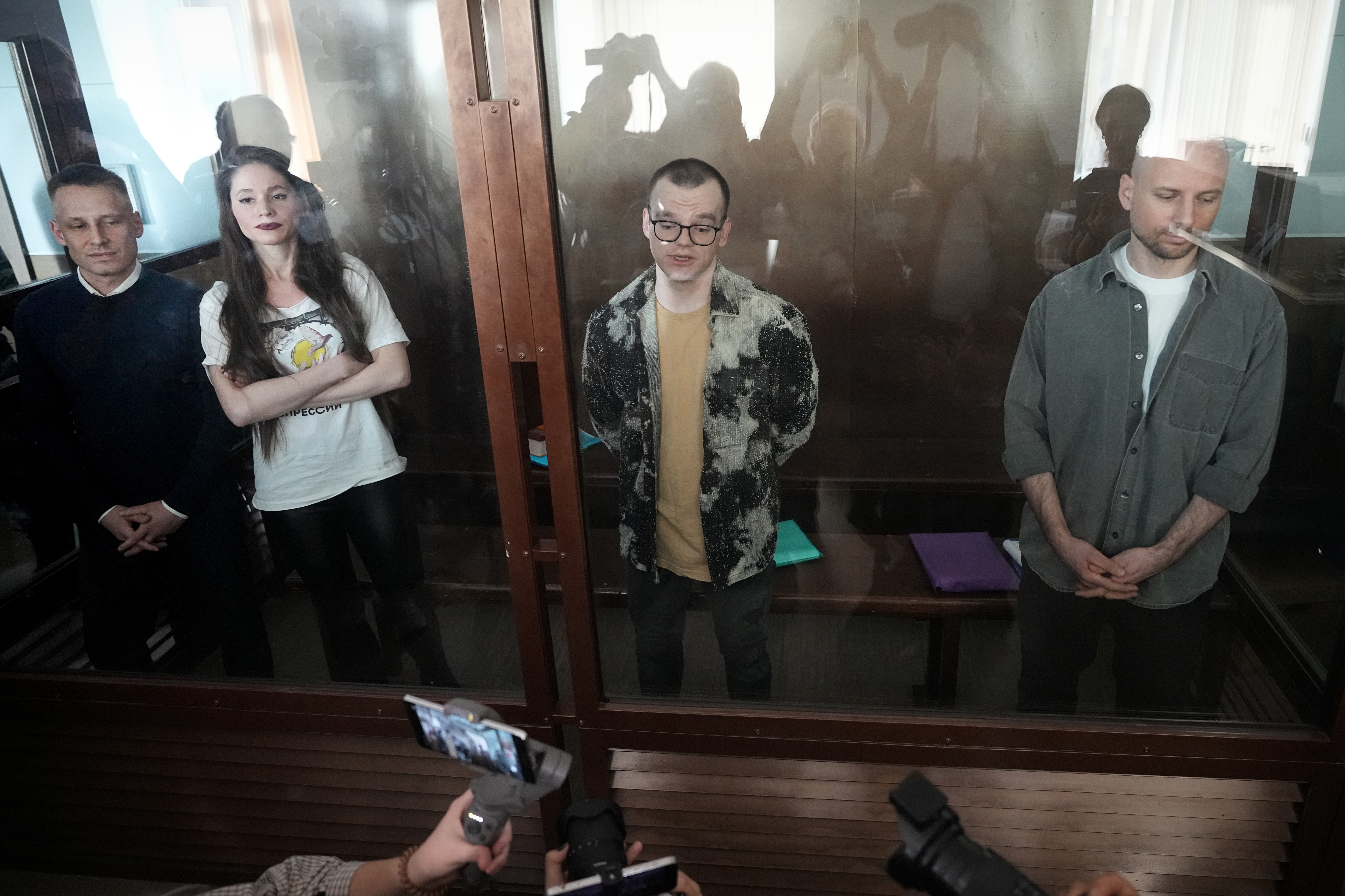 APTOPIX Russia Journalists Arrested