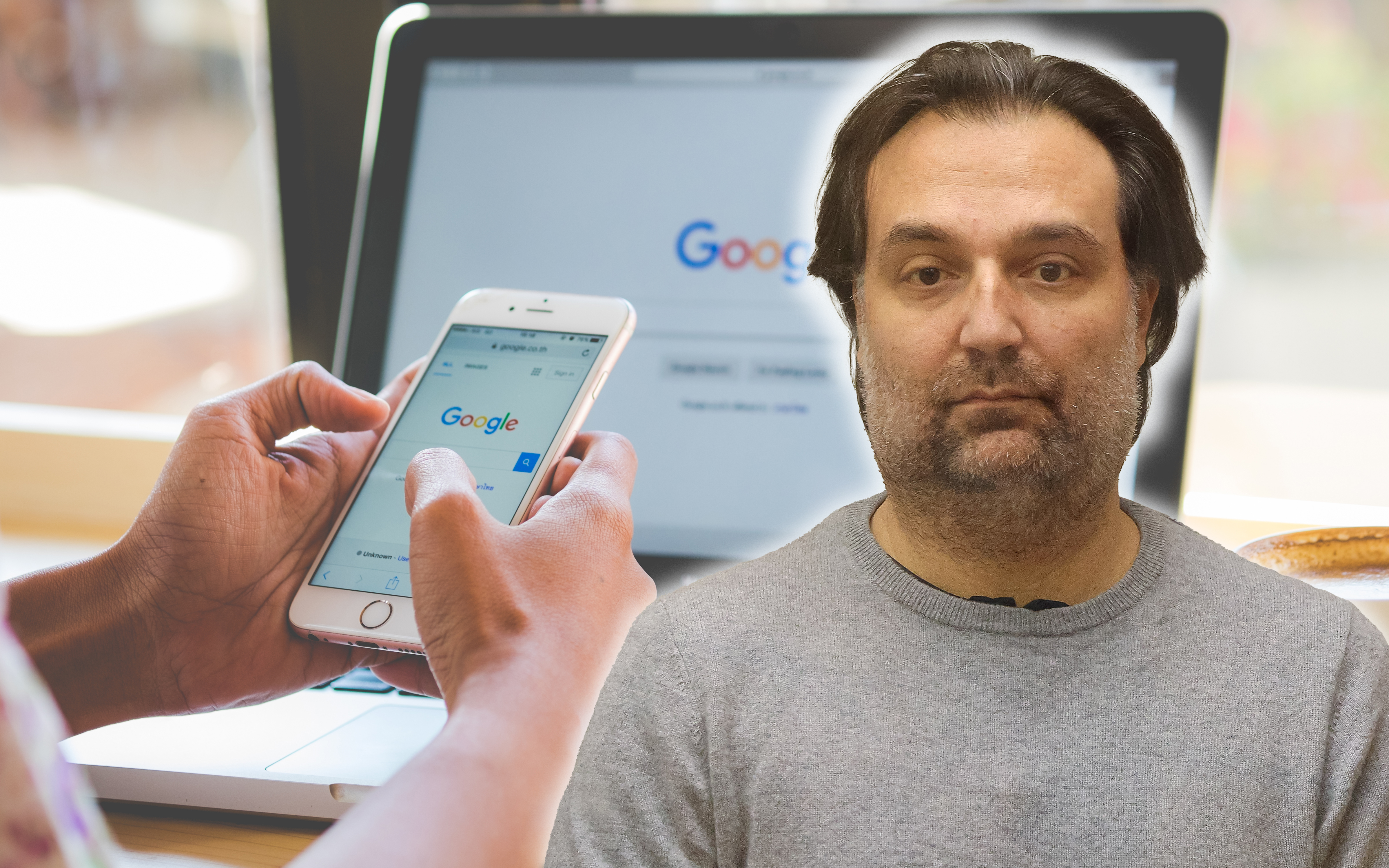 Bangkok.,Thailand.,January,24,,2016:a,Woman,Is,Typing,On,Google