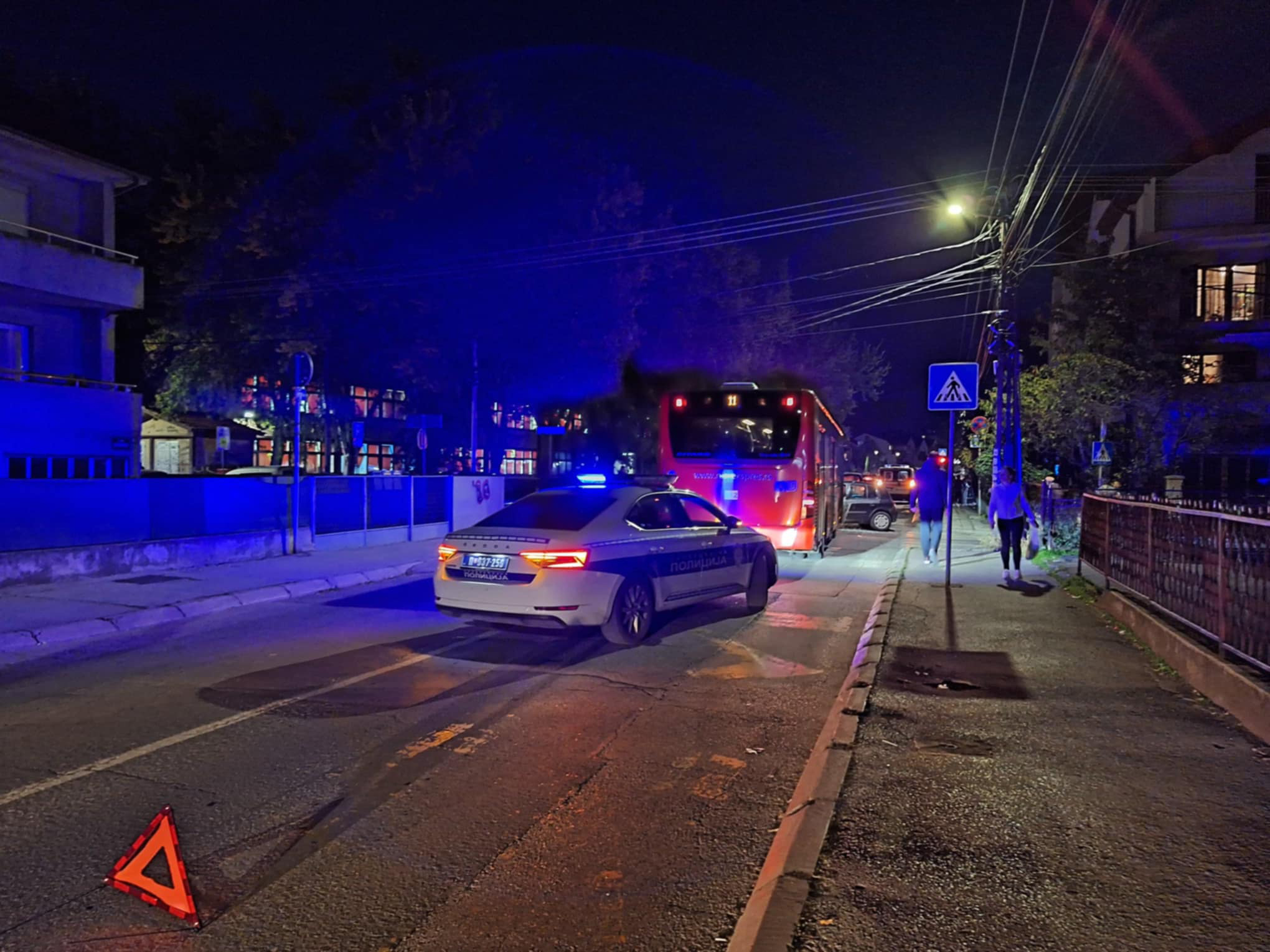 sudar vozila i autobusa u Nišu, policija