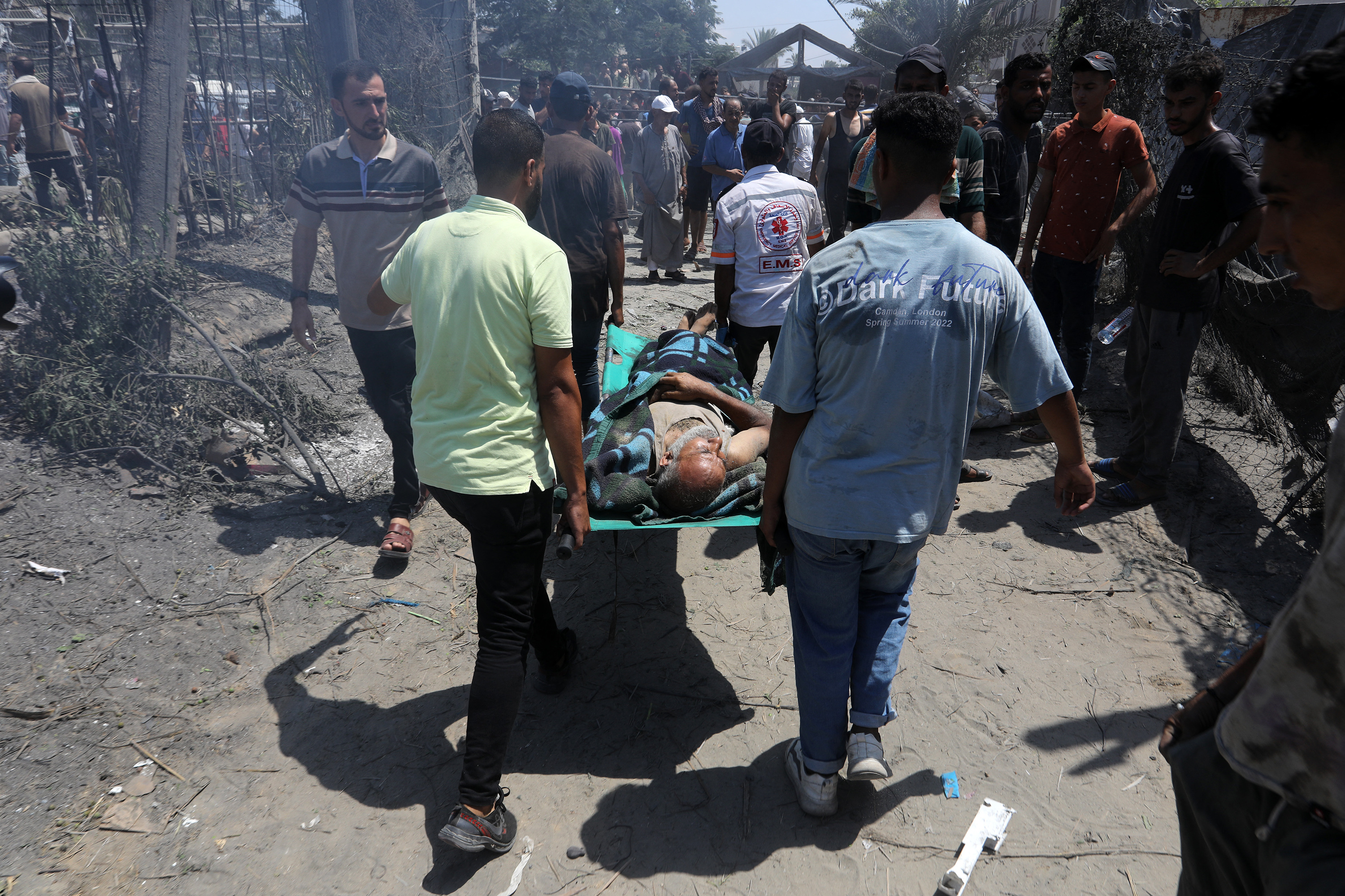 At least 70 killed in Israeli attack on displaced Palestinians' camps in southern Gaza