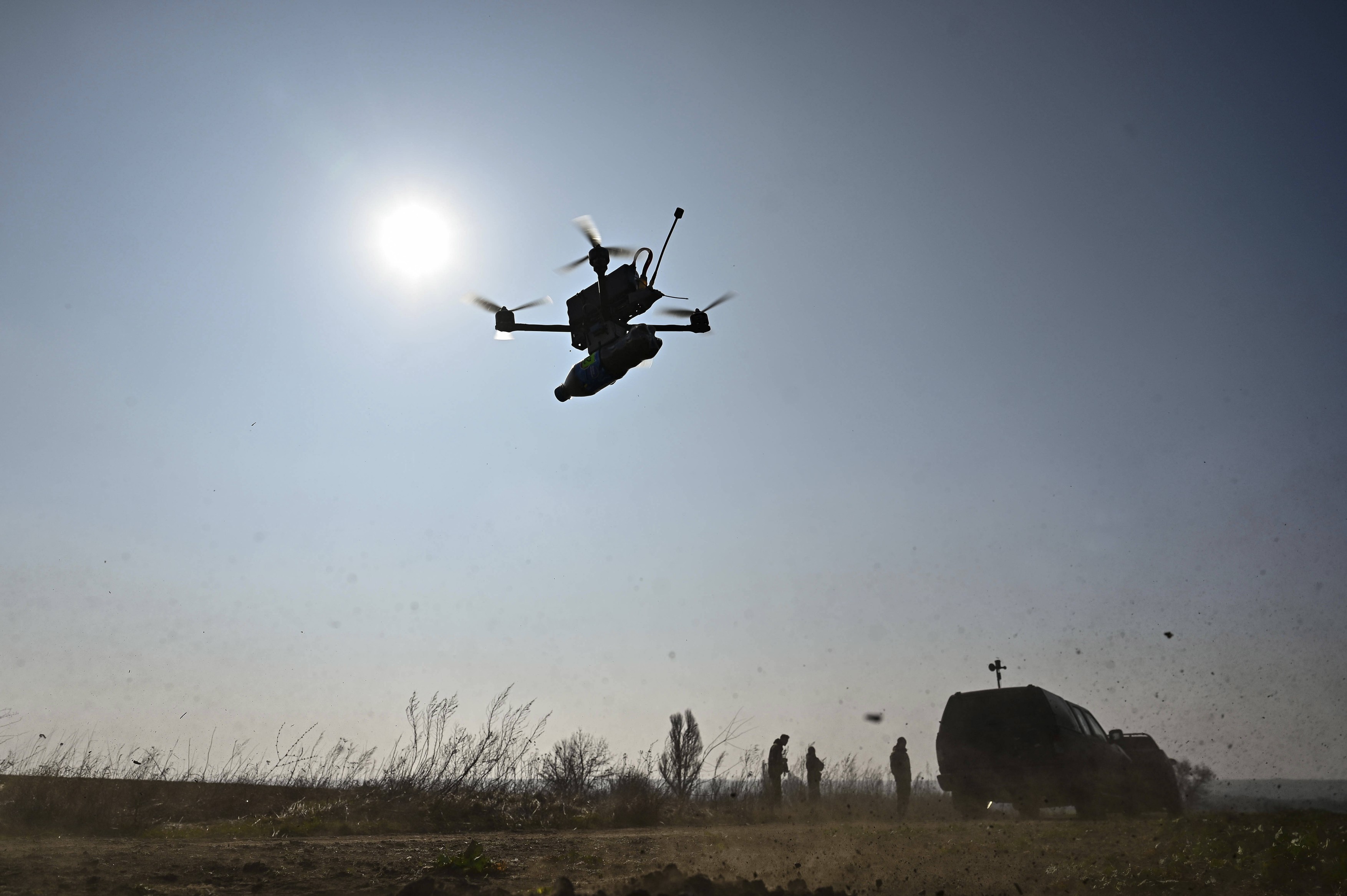 AFU units master assembly of reusable bomber drones