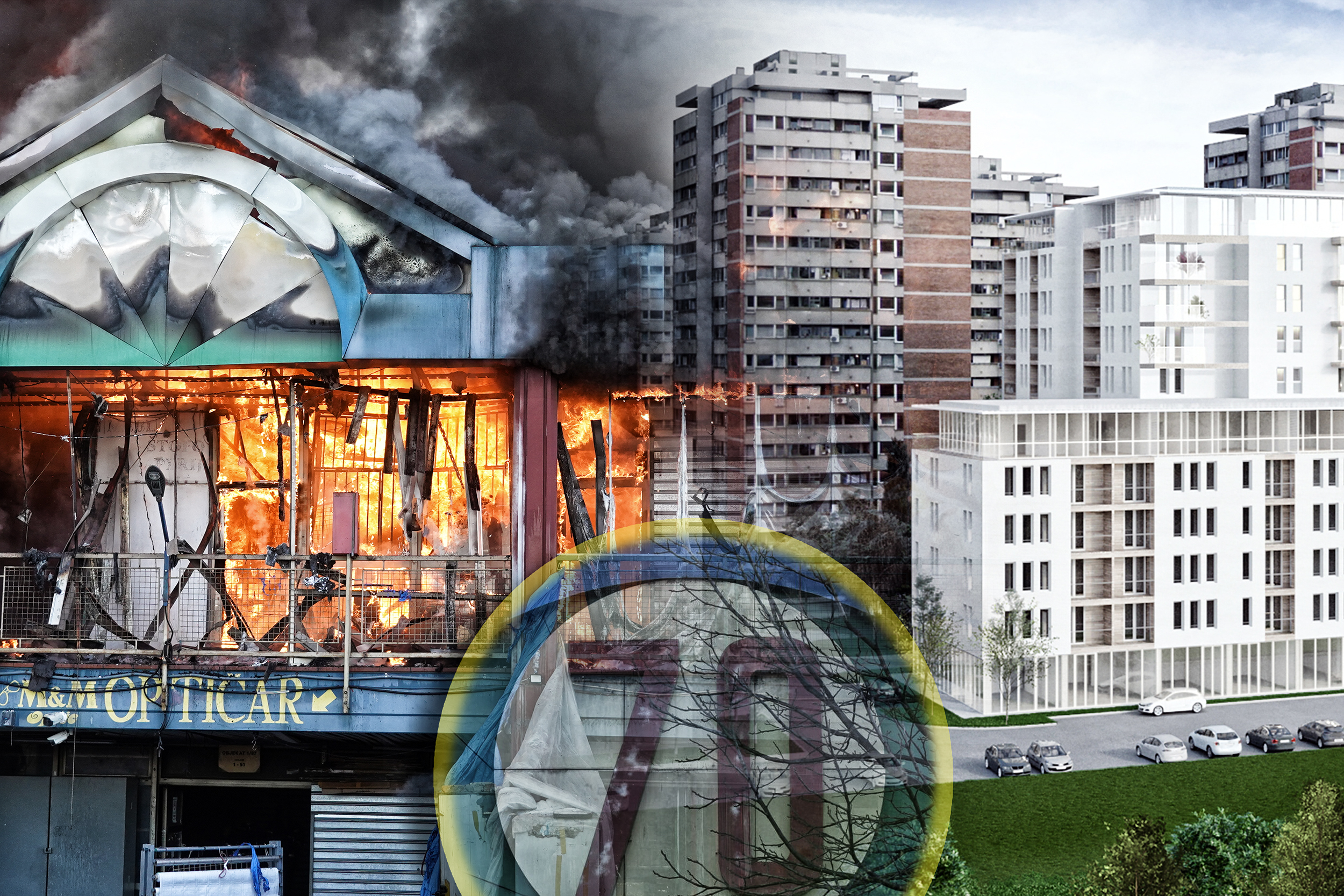 kineski trzni centar blok 70 pozar i kako ce izgledati slike novog objekta u bloku 70,