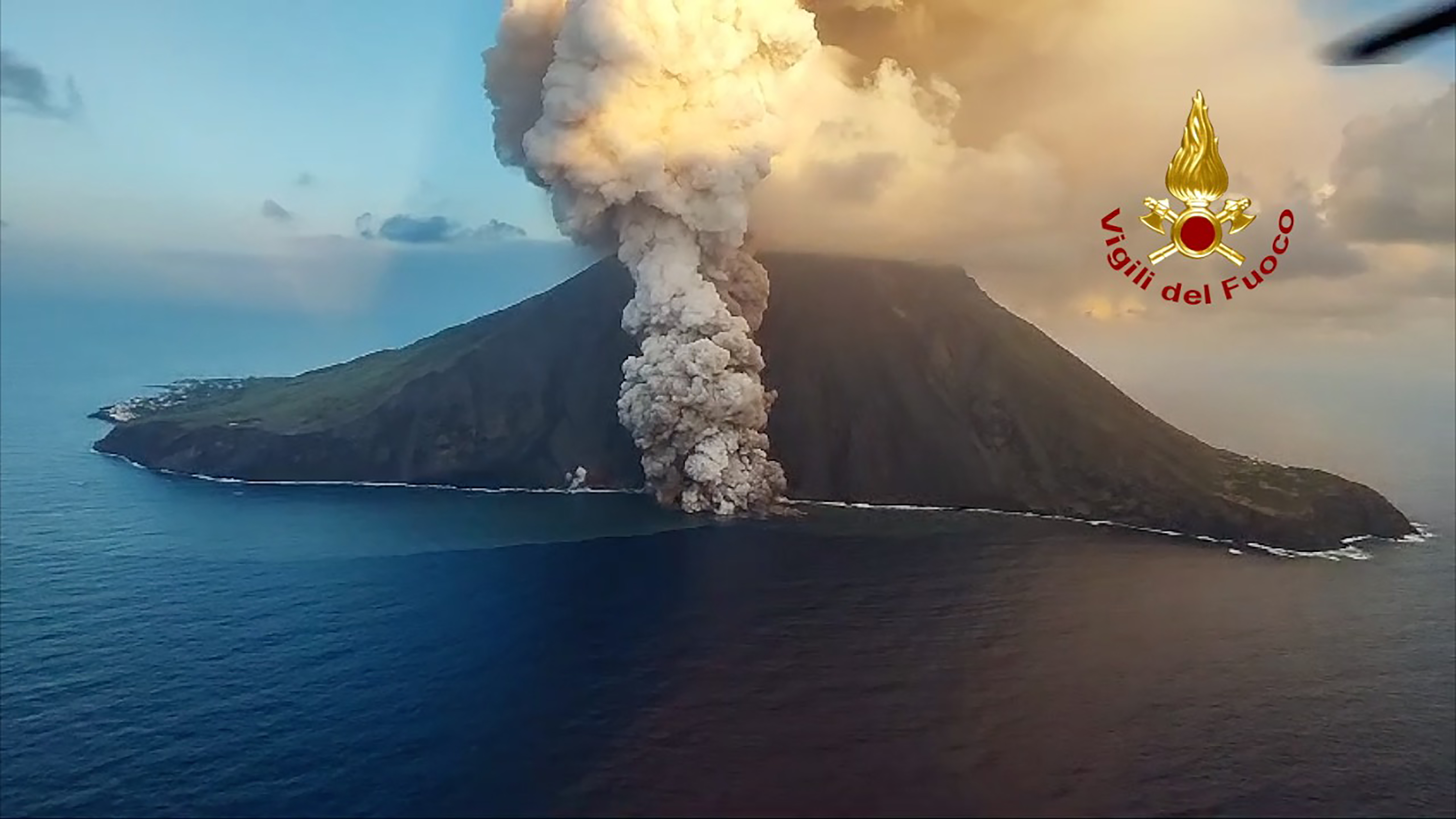 Collapse on Mount Stromboli believed to have released lava ashes and pyroclastic materials