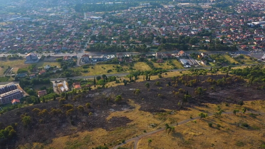 Kako iz vazduha izgleda brdo Gorica nakon požara