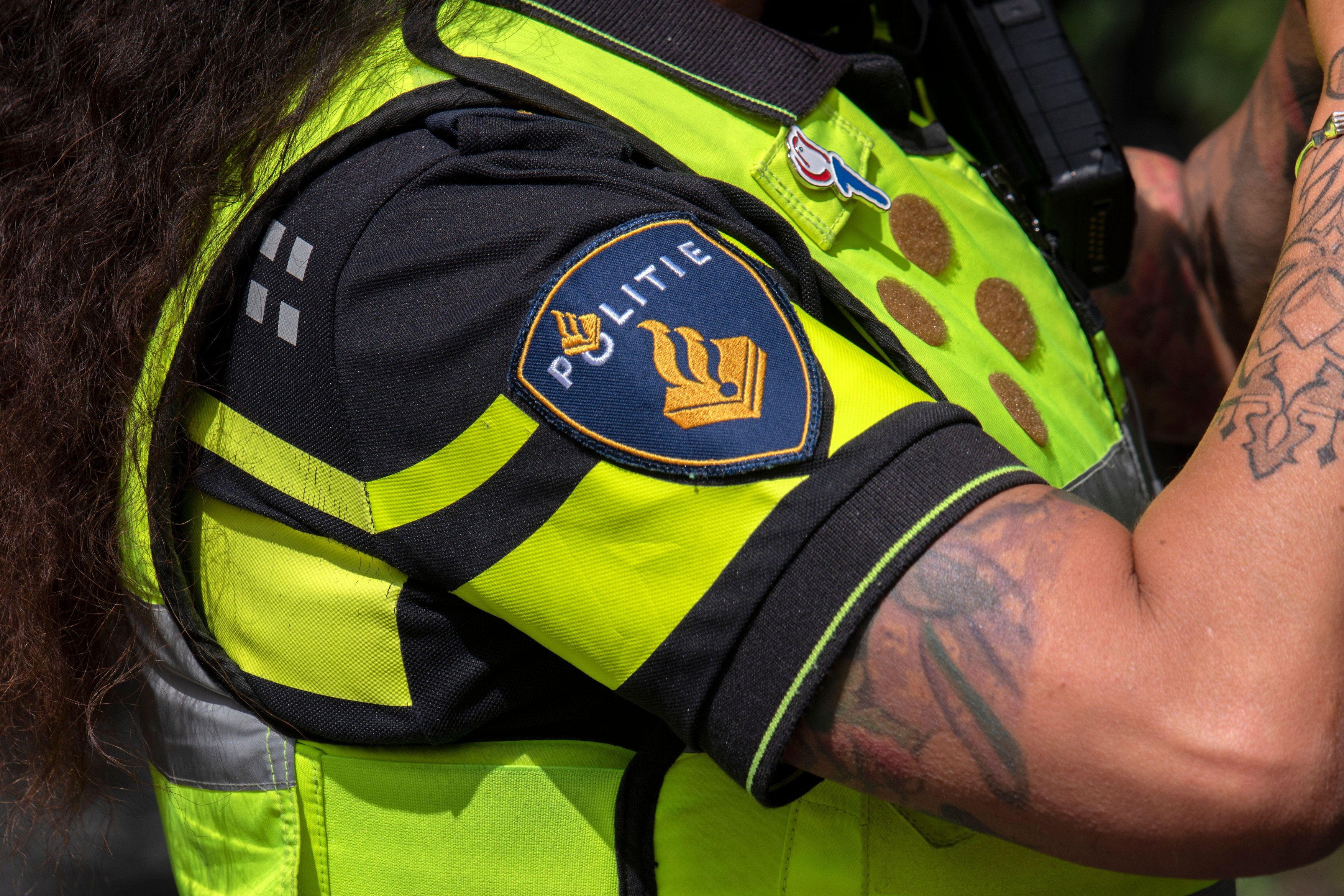 Arm Of A Police Man At Amsterdam The Netherlands 1-7-2022