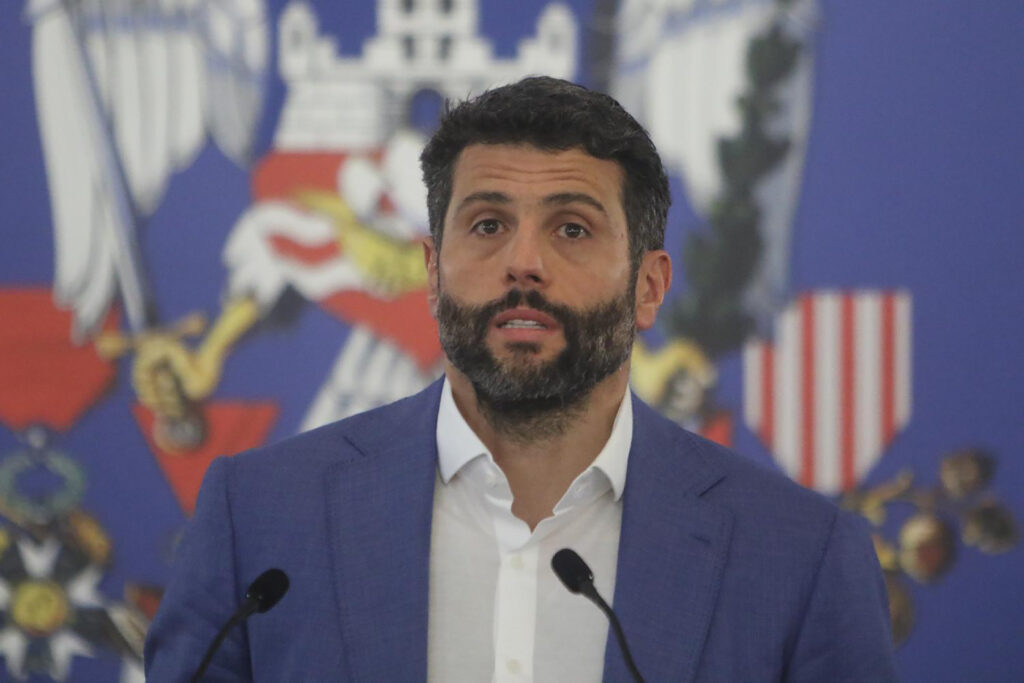 Mesto: Beograd
Datum: Tue Oct 29 11:48:01 CET 2024
Dogadjaj: POLITIKA -Konferencija za novinare gradonačelnika Aleksandra Šapića
Fotoreporter: Zoran Mrđa
Ličnosti:  Aleksandar Šapić
Izvor: FoNet