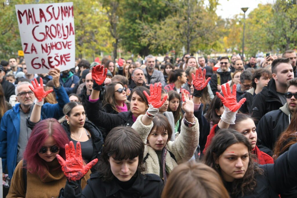 Beograd 03.11.2024. Protest ispred zgrade Ministarstva građevine Foto: Amir Hamzagić/Nova.rs