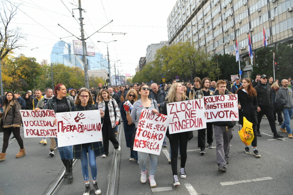 Beograd 03.11.2024. Protest ispred zgrade Ministarstva građevine Foto: Amir Hamzagić/Nova.rs