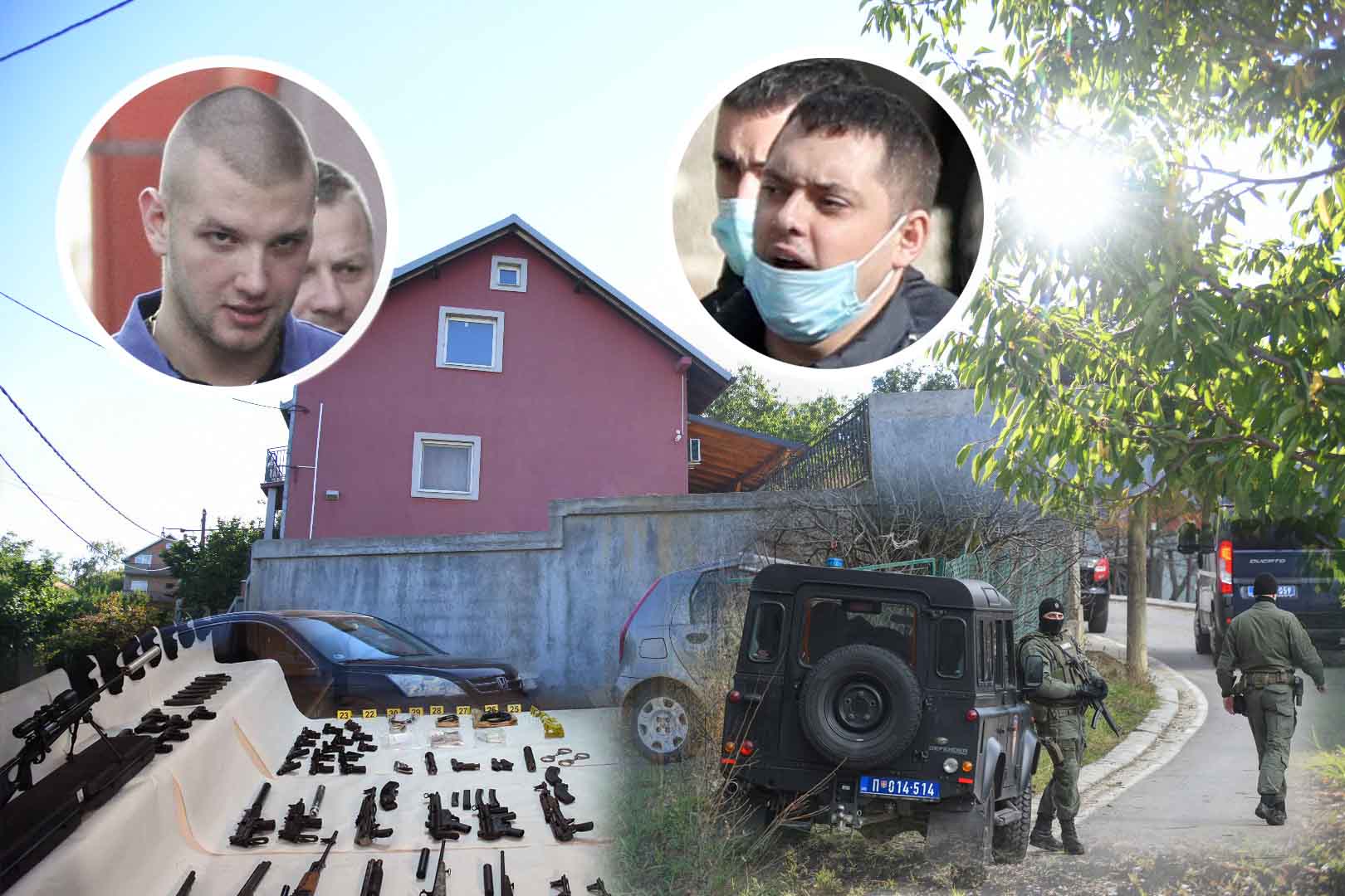 Marko Miljković, Veljko Belivuk, kombo Foto: Nova.rs/MUP/Stefan Tomašević/ATAImages/E-Stock/Miloš Rafailović