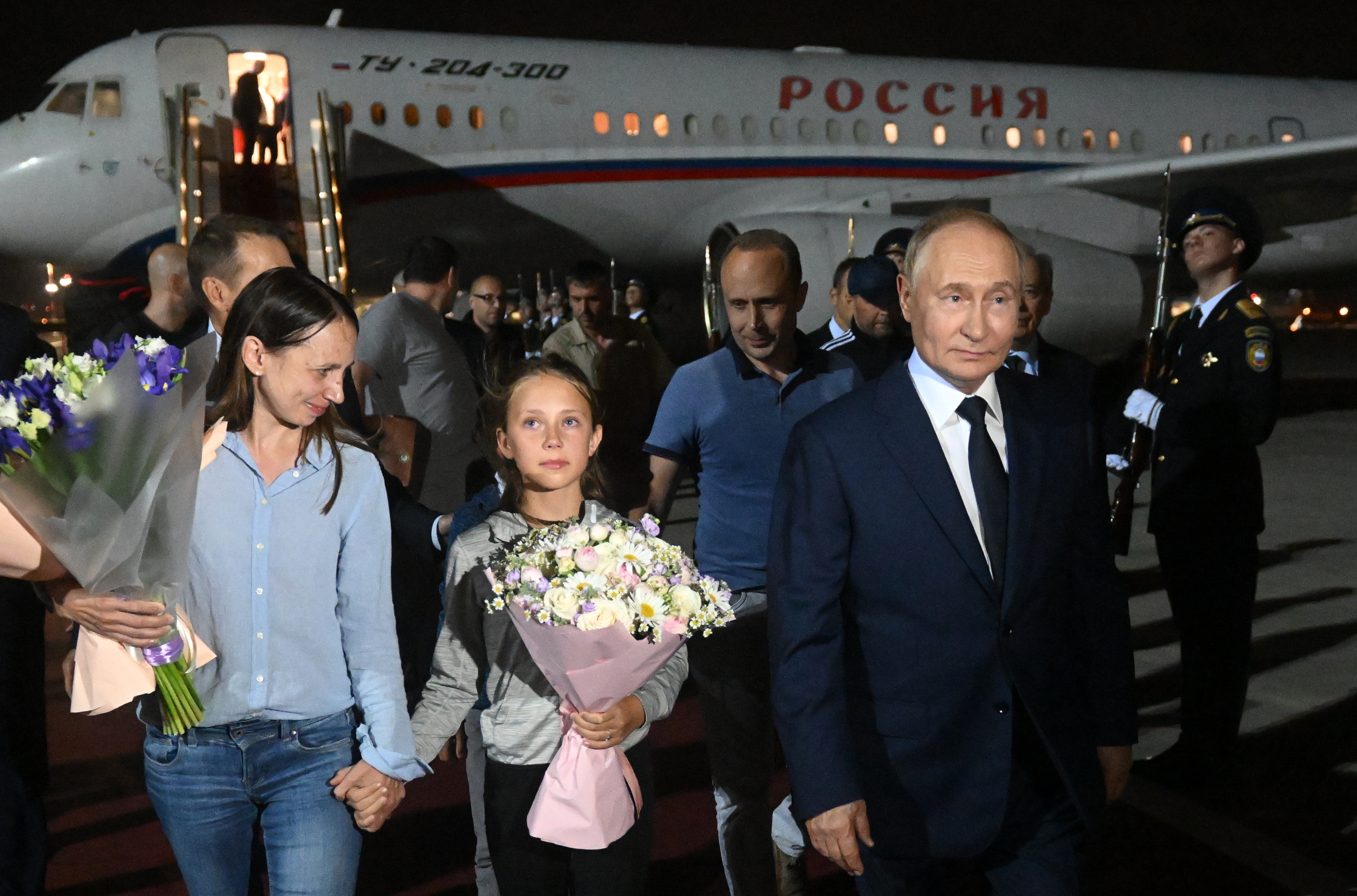 Aircraft carrying exchanged Russian prisoner arrives in Moscow