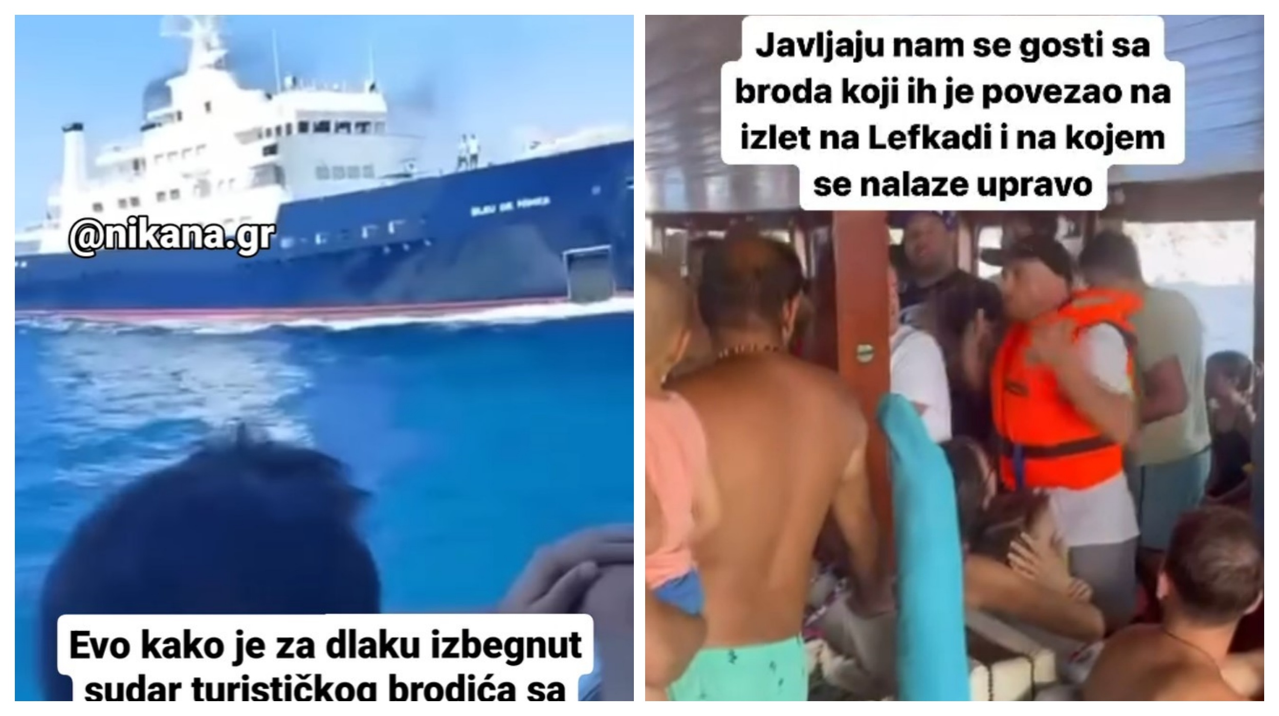 Lefkada brod, zamalo sudar putnici