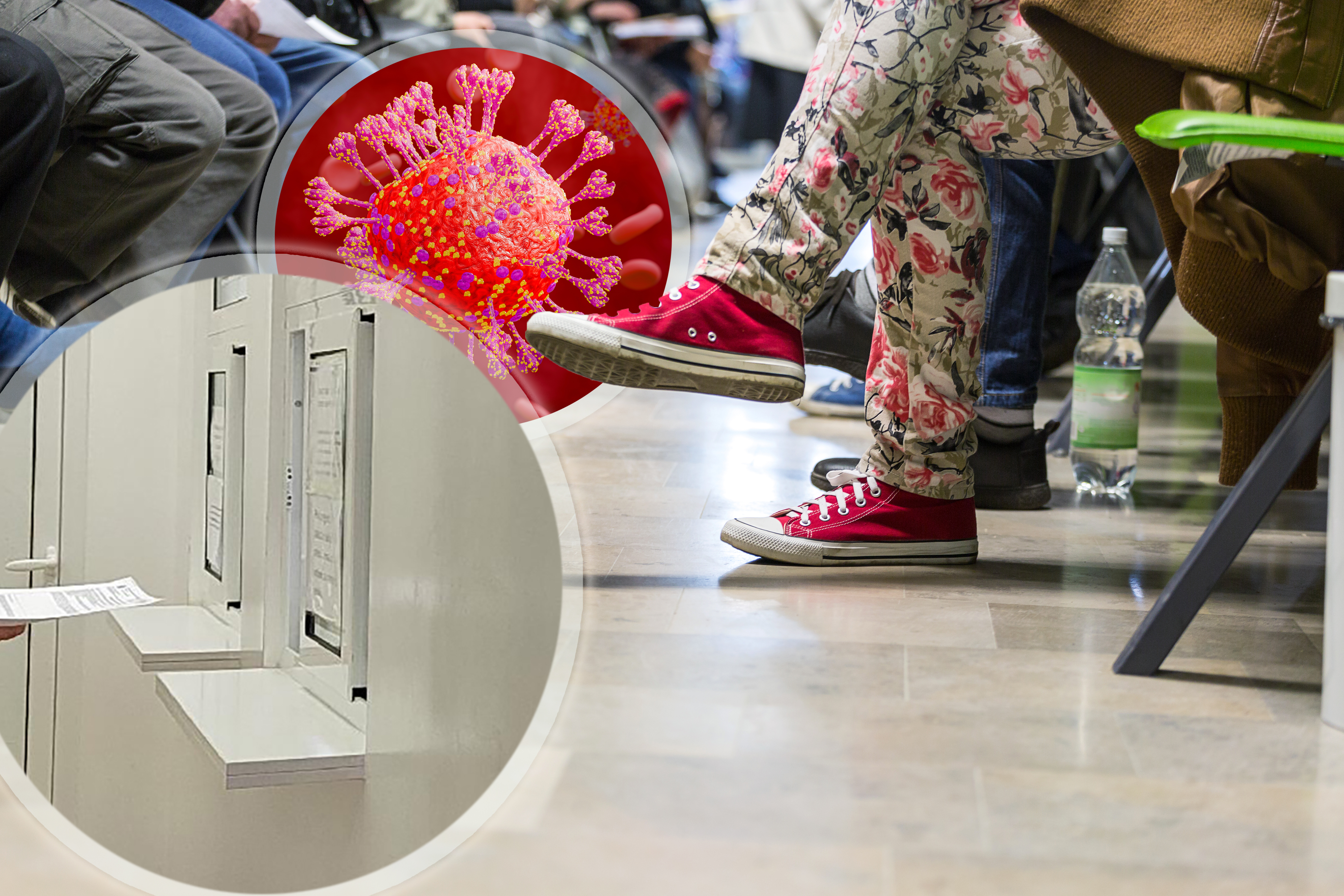 Many,People,In,A,Waiting,Room,To,See,A,Doctor