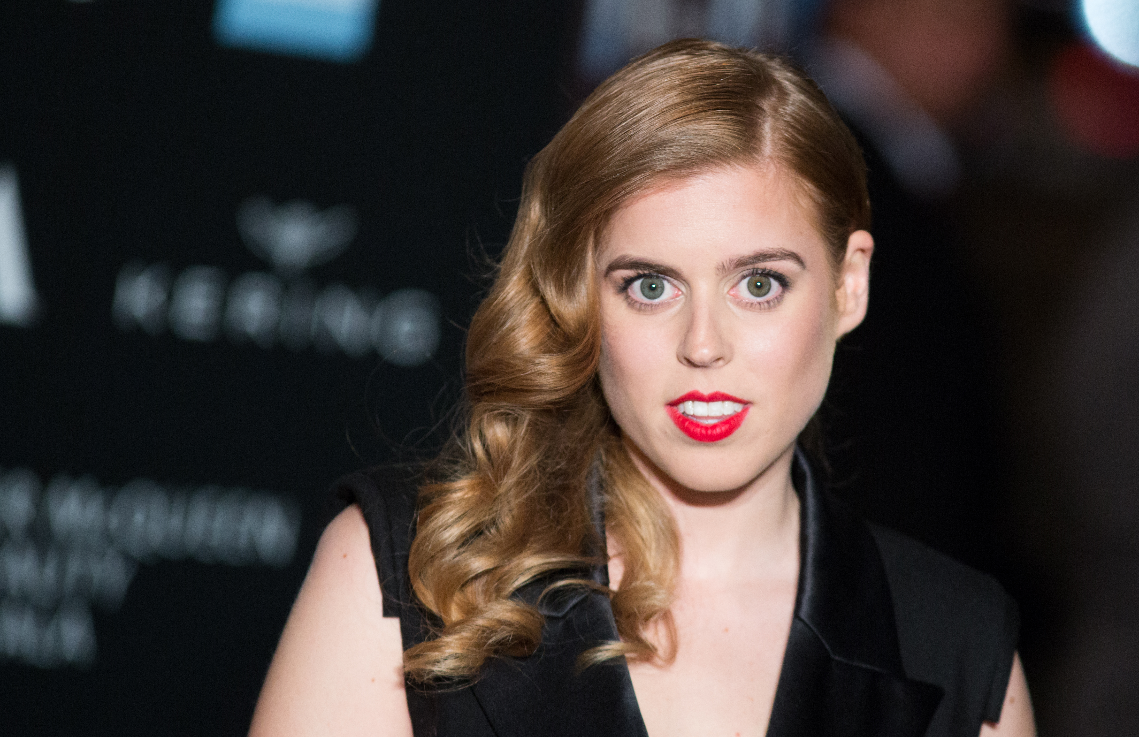 epa04659771 Princess Beatrice of York arrives for the Alexander McQueen: Savage Beauty Gala at the V&amp;A in London, Britain, 12 March 2015.  EPA/ANDREW COWIE