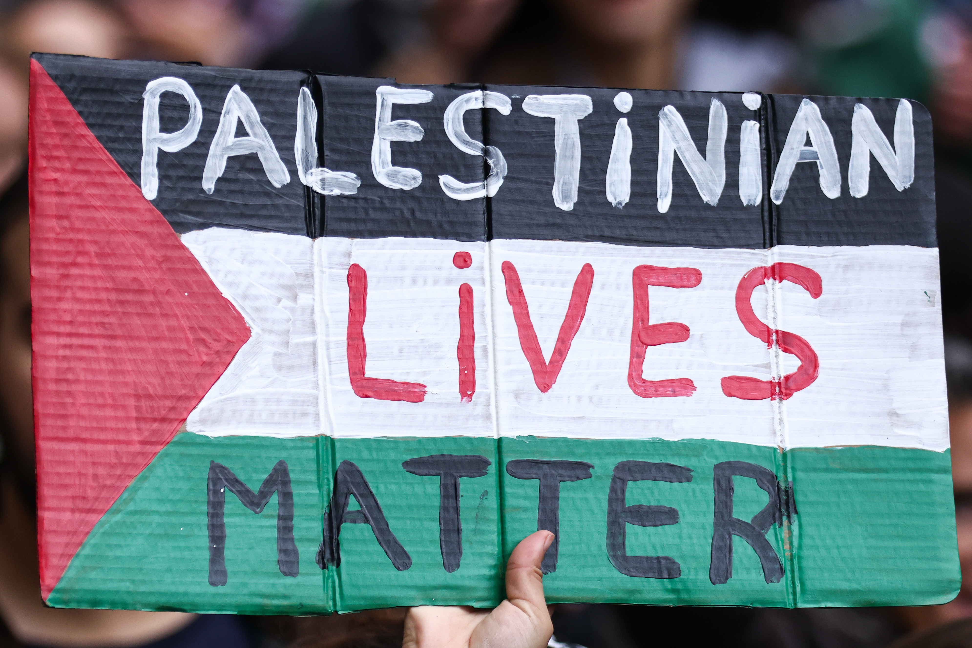 People protest in support of Palestinians in Paris