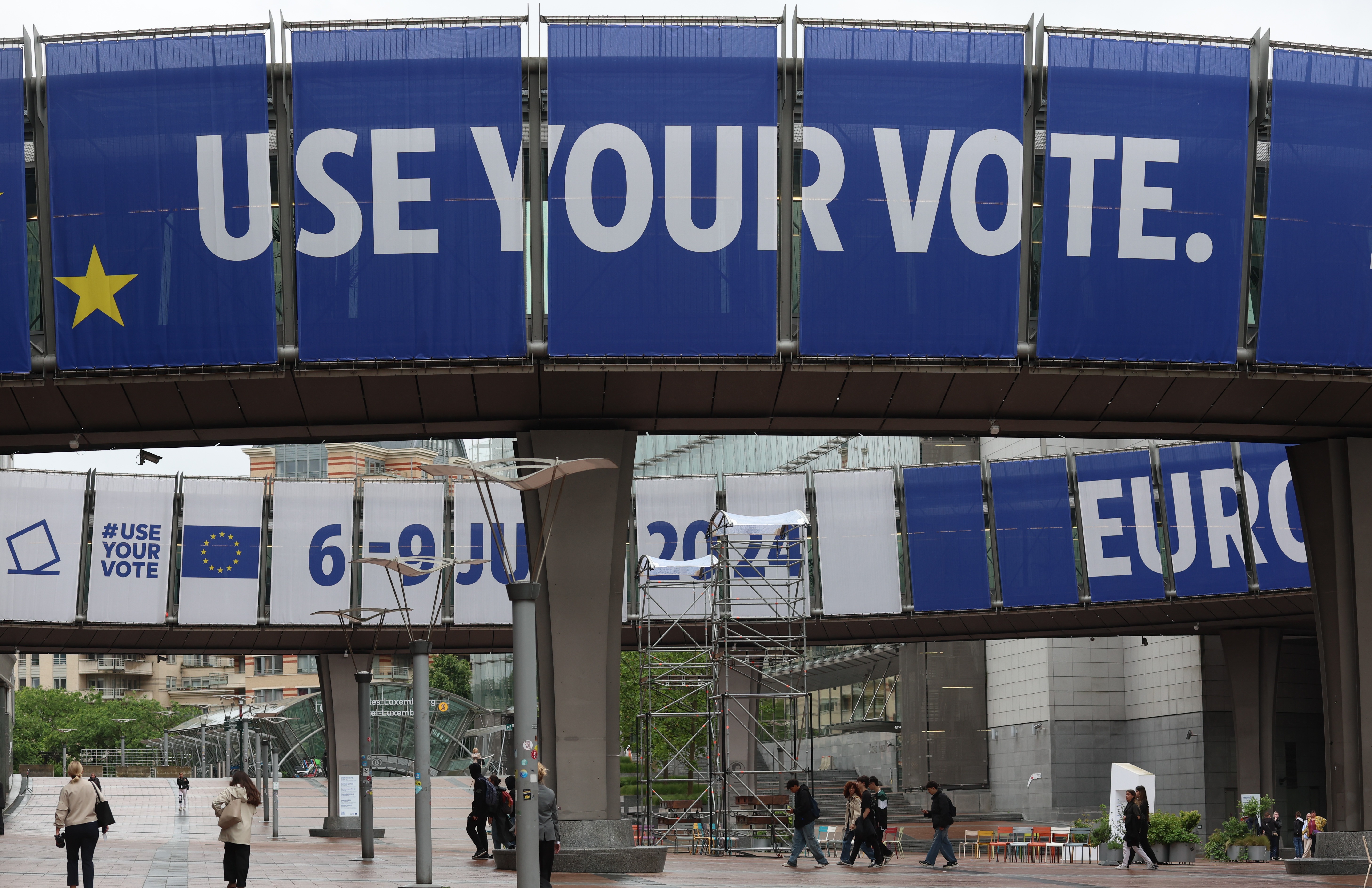 EU Parliament Elections campaign in Brussels