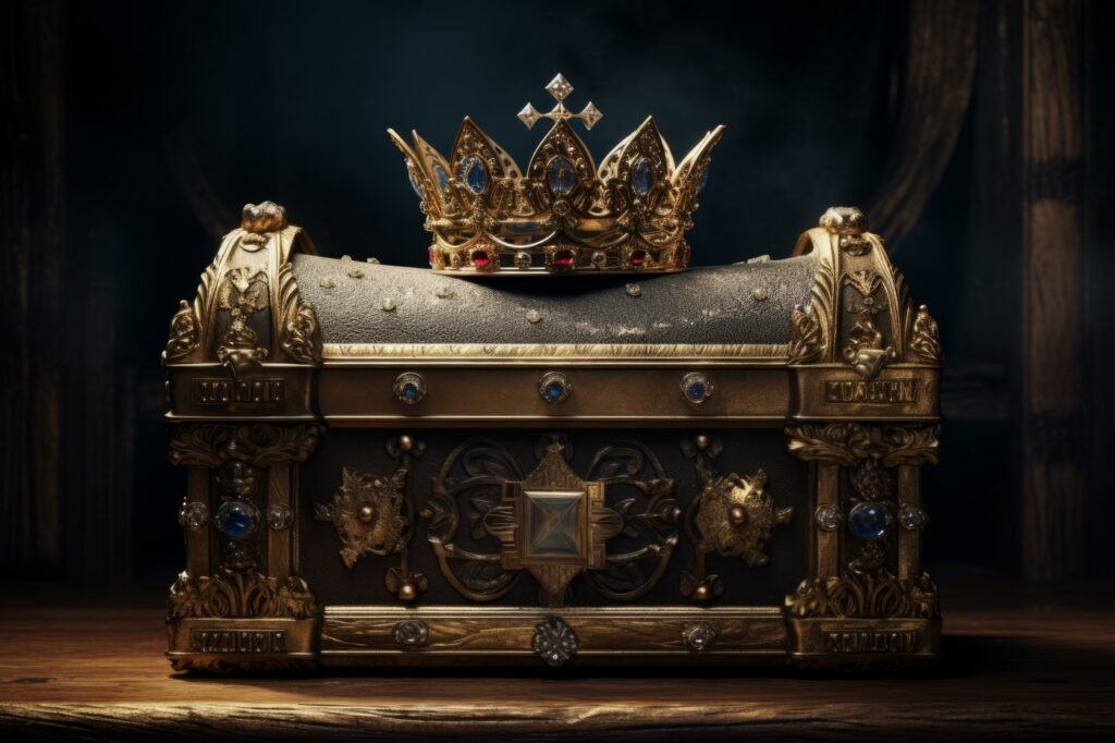 A crown atop a treasure chest,Image: 860244829, License: Royalty-free, Restrictions: , Model Release: no, Credit line: Ker Xing Yew / Panthermedia / Profimedia