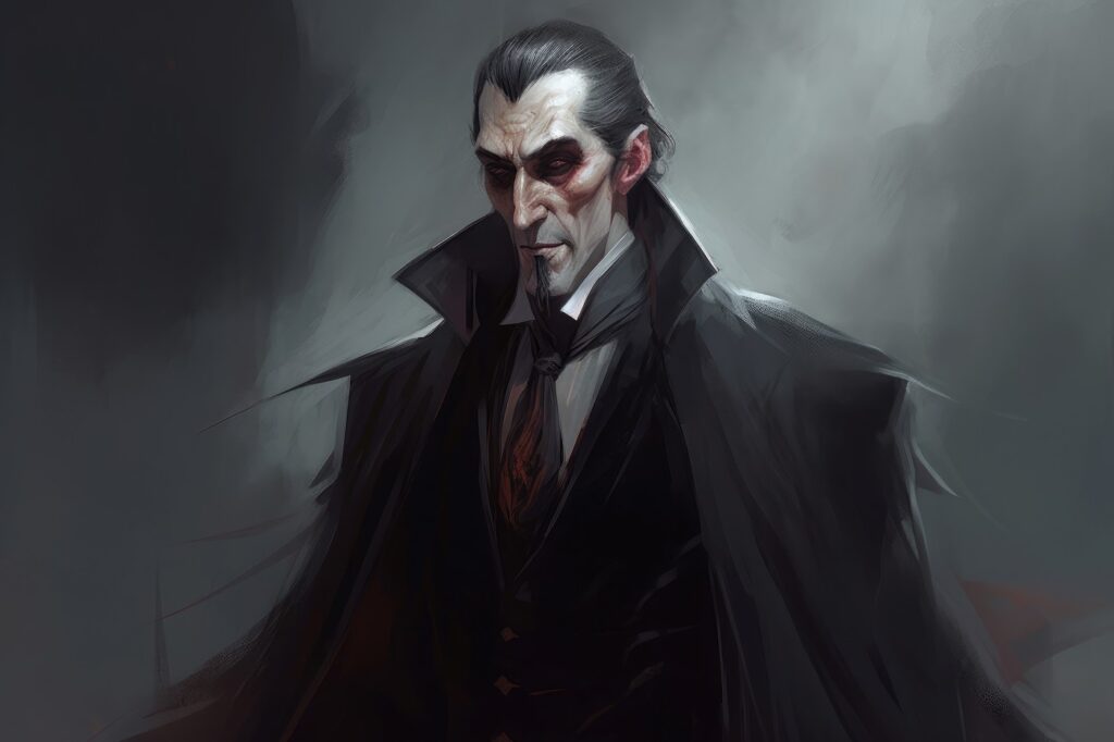 Dracula old vampire. Fantasy party night. Fictional person. Generate Ai,Image: 832284034, License: Royalty-free, Restrictions: , Model Release: no, Credit line: Ivan Ryabokon / Panthermedia / Profimedia
