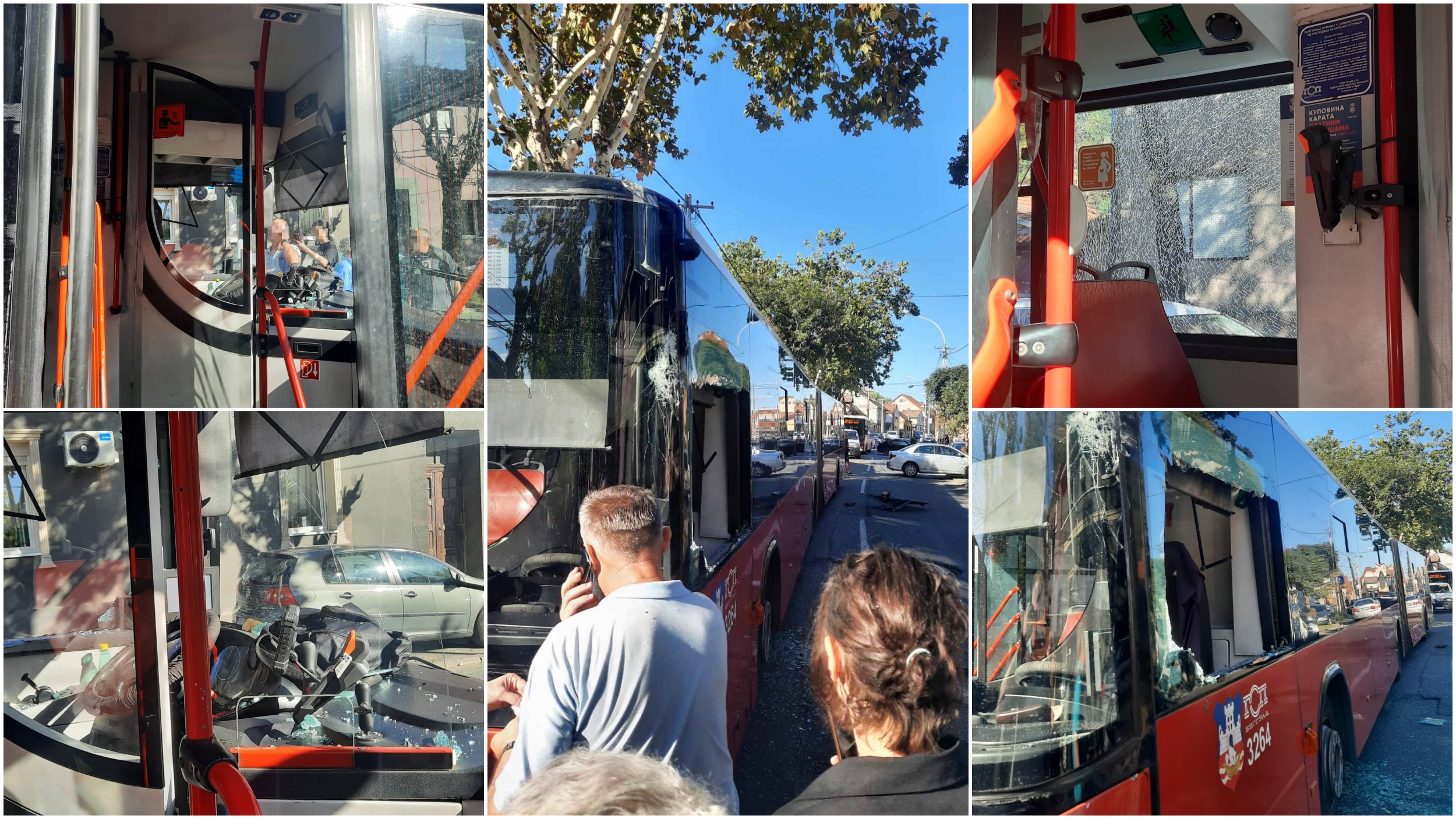 Beograd 28.09.2024. Zemun, saobraćajna nesreća, GSP, autobus GSP-a, kombo Foto: Mona Cukić/Nova.rs
