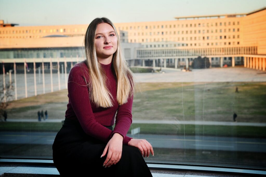 Beograd, 31.01.2024. studentkinje, aktivistkinje pokreta Mladi borba ( studenti protiv nasilja), Staša Cvetković, Emilija Milenković, Snaga uma podcast Foto: Vesna Lalić/Nova.rs