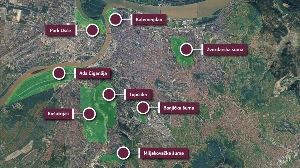 mapa zelenih oaza