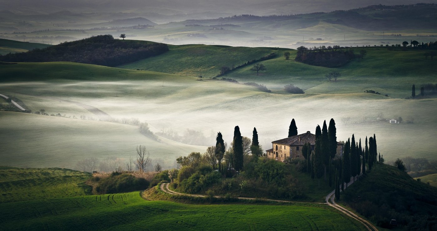 Tuscany on a misty morning ...