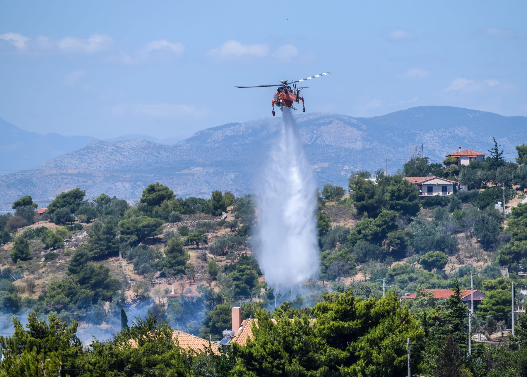 Požar Atina, Large wildfire leaves devastation in northern suburbs, Athens, Greece - 20 Jul 2022