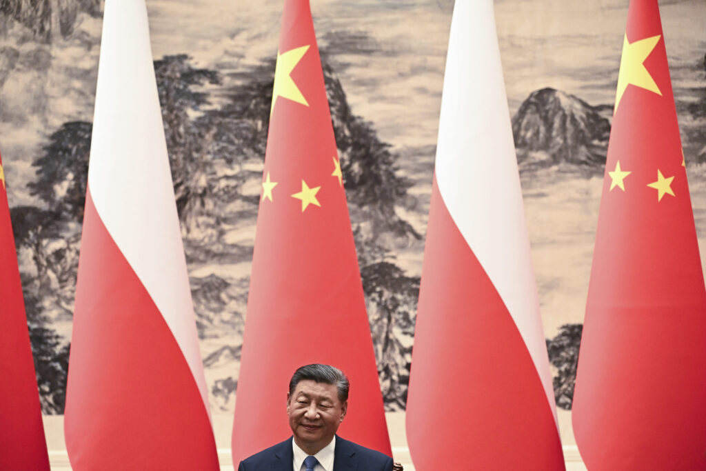 China's President Xi Jinping attends a signing ceremony with Poland's President Andrzej Duda at the Great Hall of the People in Beijing, Monday, June 24, 2024. (Pedro Pardo/Pool Photo via AP)