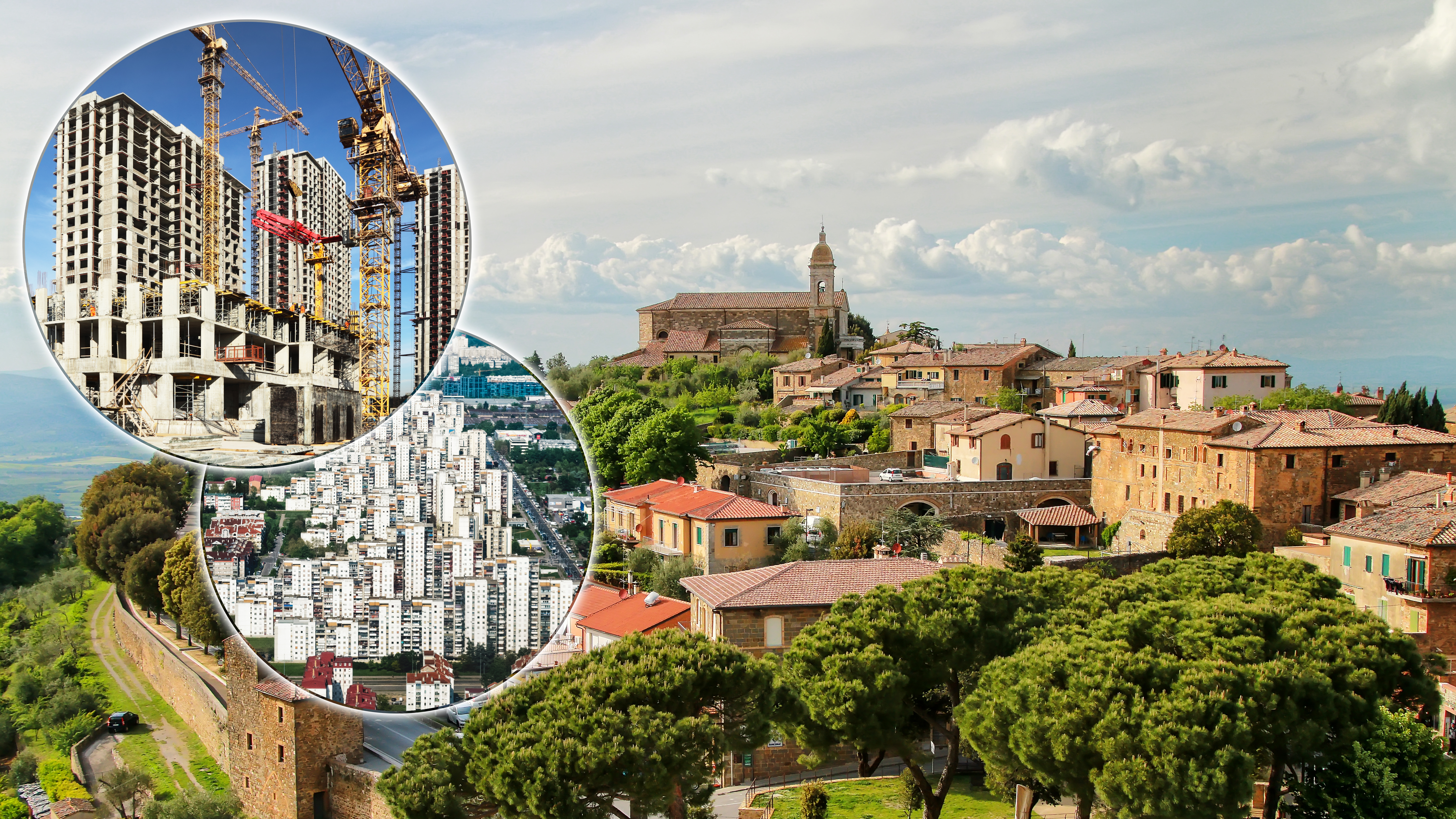View,Of,Montalcino,Town,From,The,Fortress,In,Val,D'orcia,
