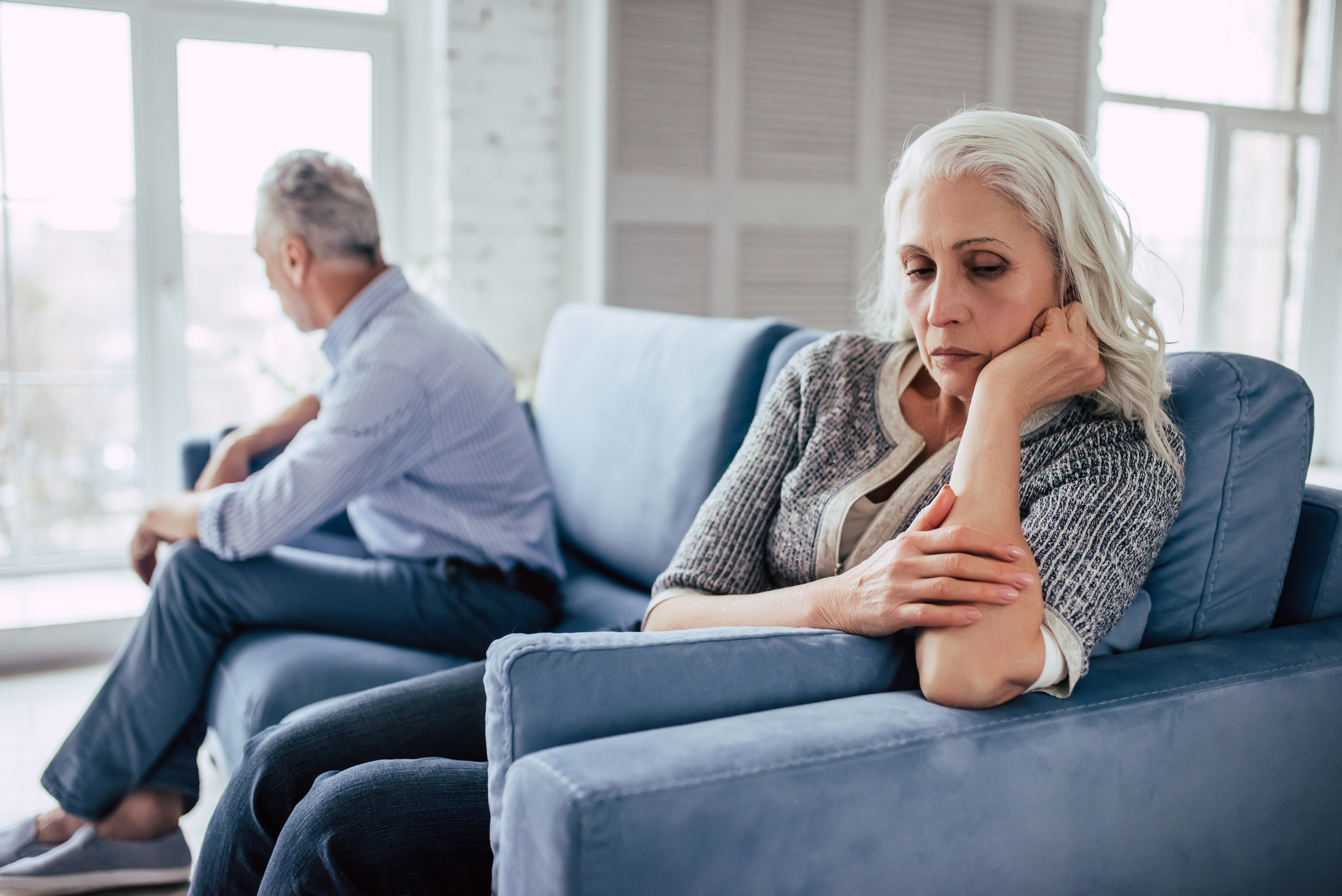 Senior,Couple,At,Home.,Handsome,Old,Man,And,Attractive,Old