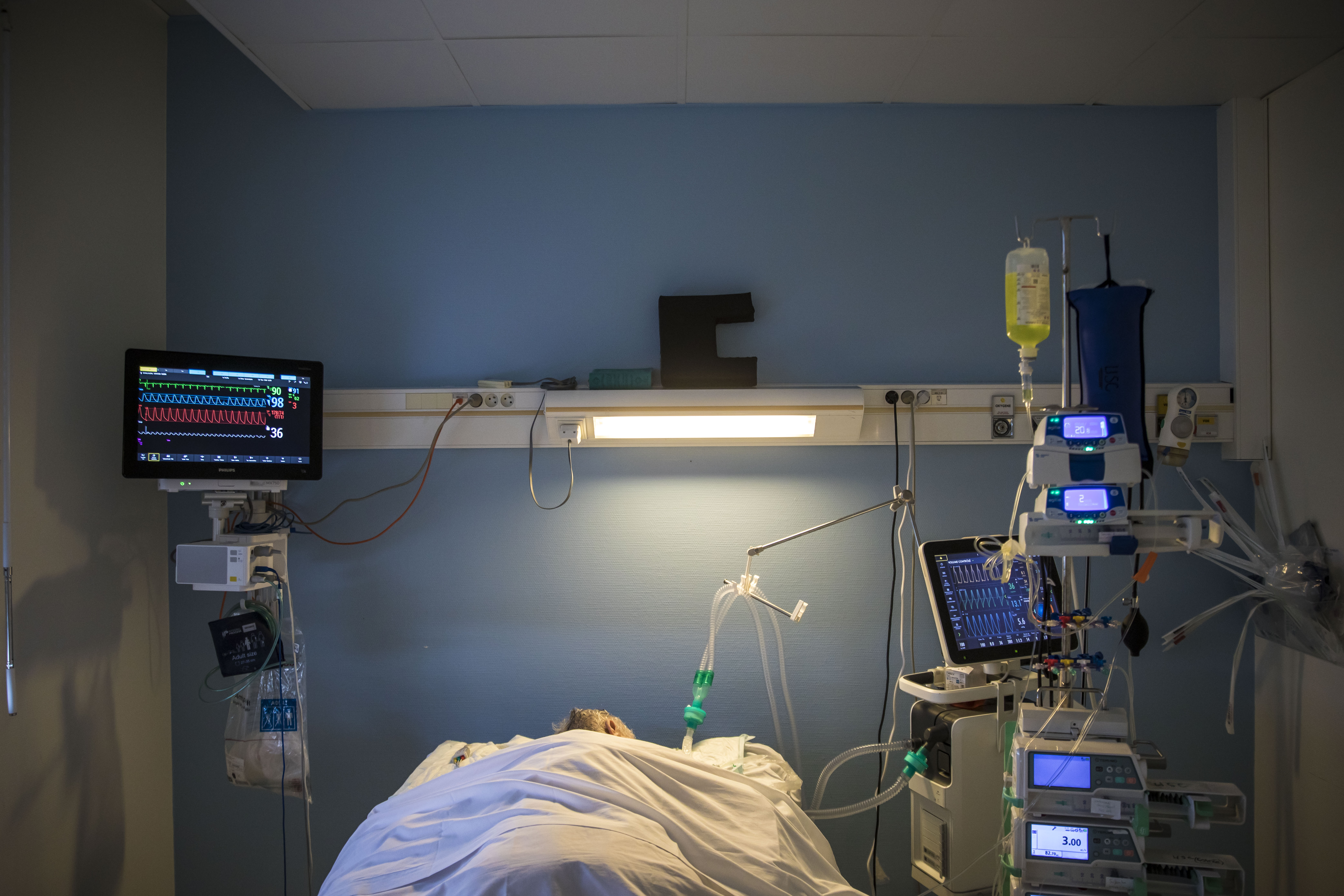 COVID-19 unit at the Estree Clinic in Stains