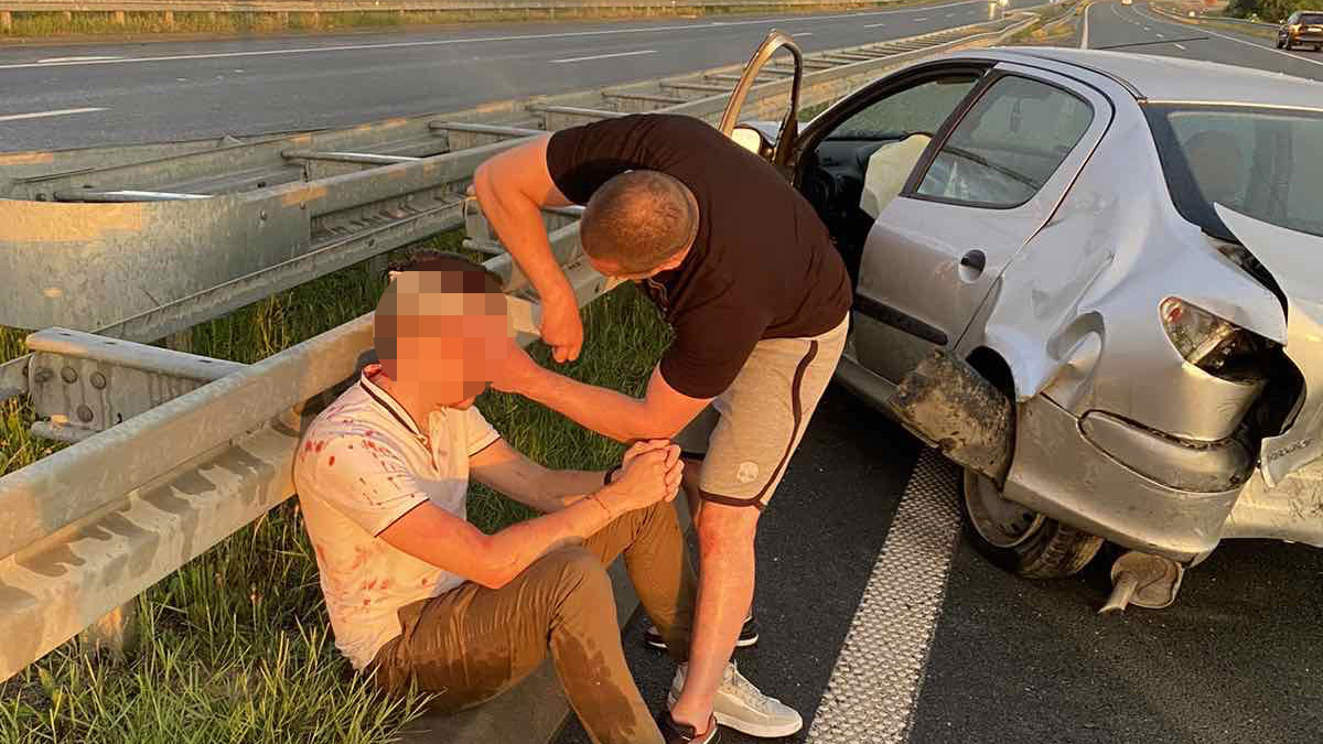 Saobraćajna nesreća kod Čačka, Čačak, autoput, auto put, Filip Veličković, prva pomoć Foto: Privatna arhiva